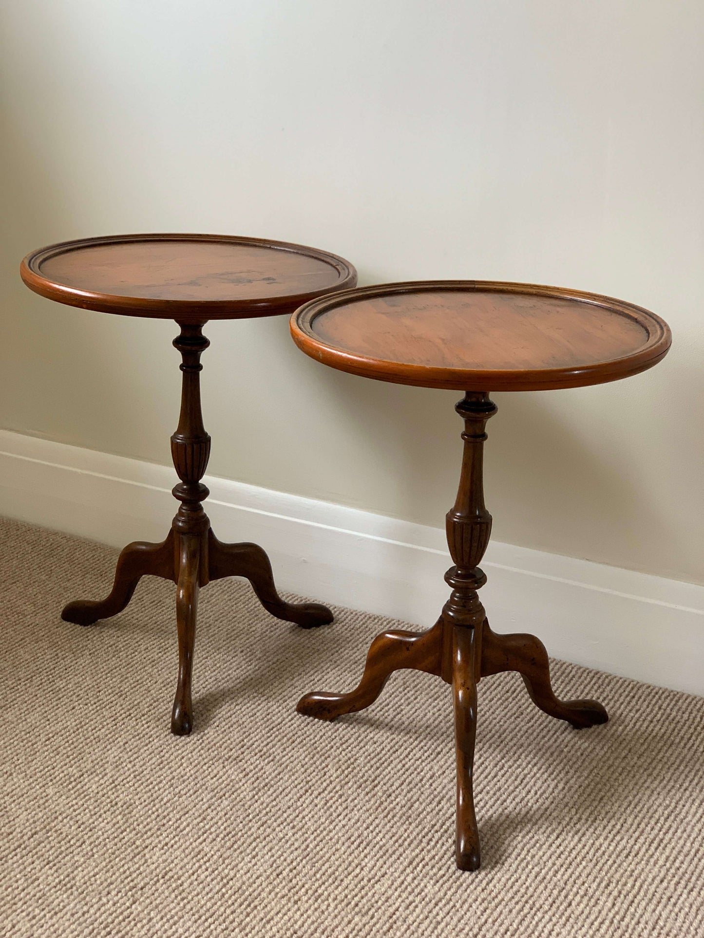 Pair of antique occasional tables