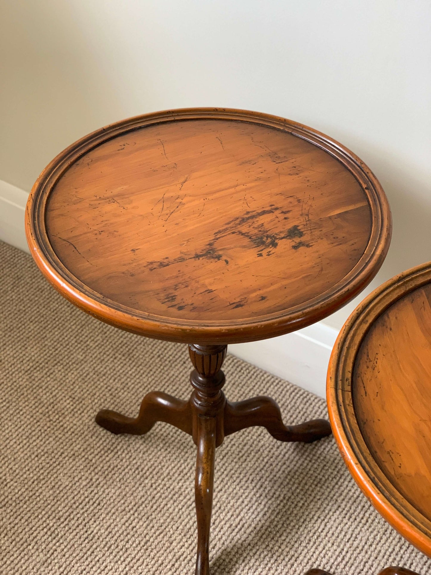 Pair of antique occasional tables