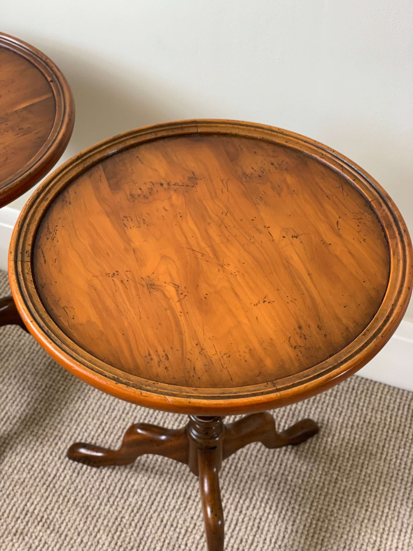 Pair of antique occasional tables