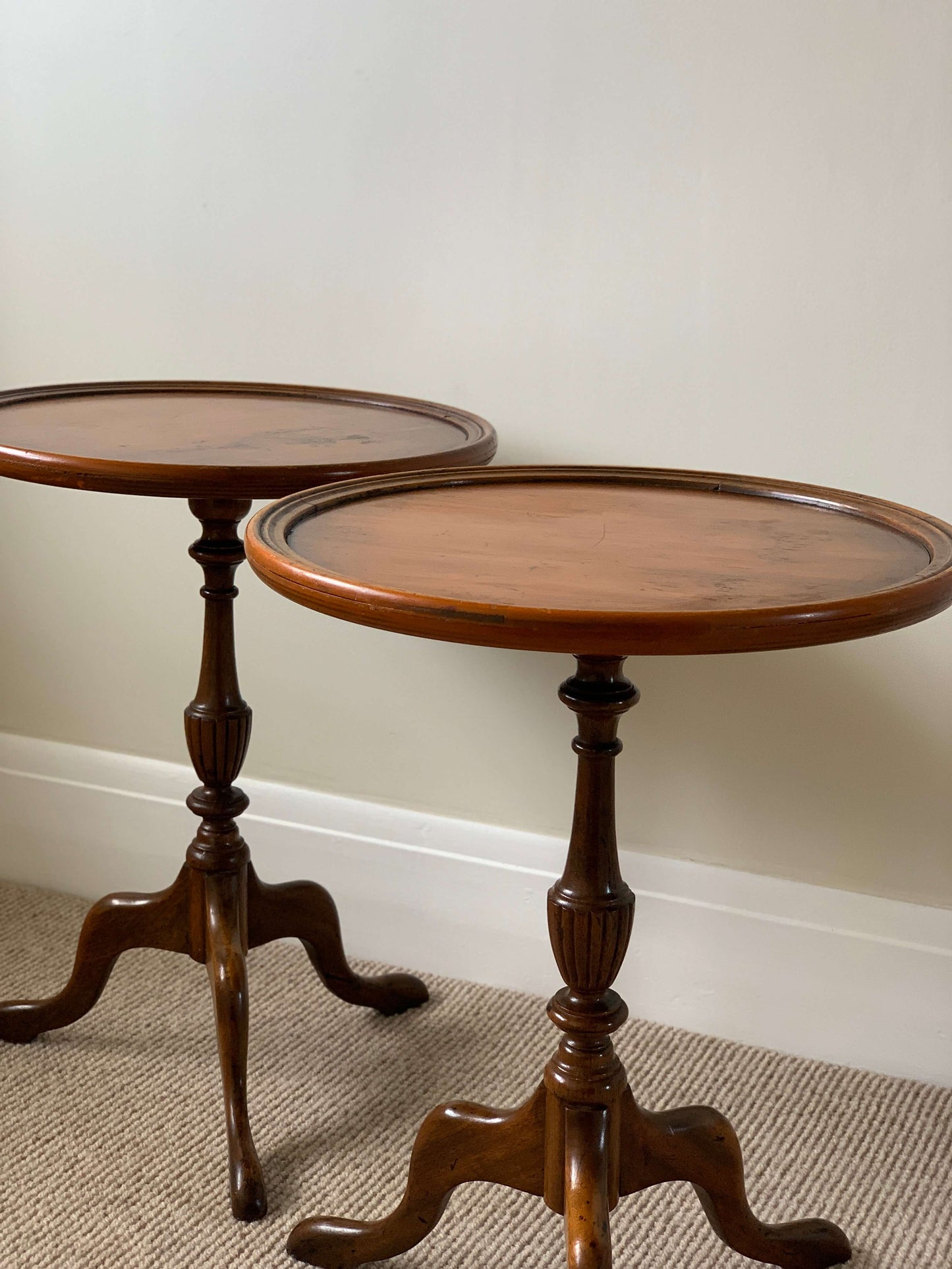 Pair of antique occasional tables