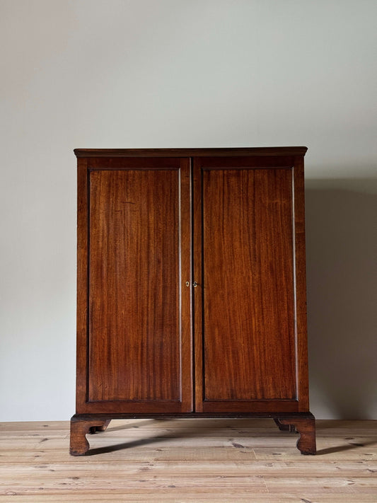 Edwardian mahogany linen cupboard
