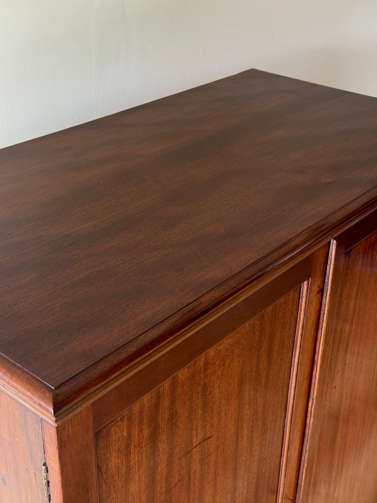 Edwardian mahogany linen cupboard