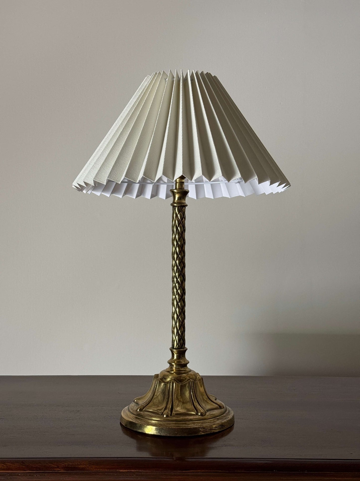 Large Art Nouveau brass lamp base
