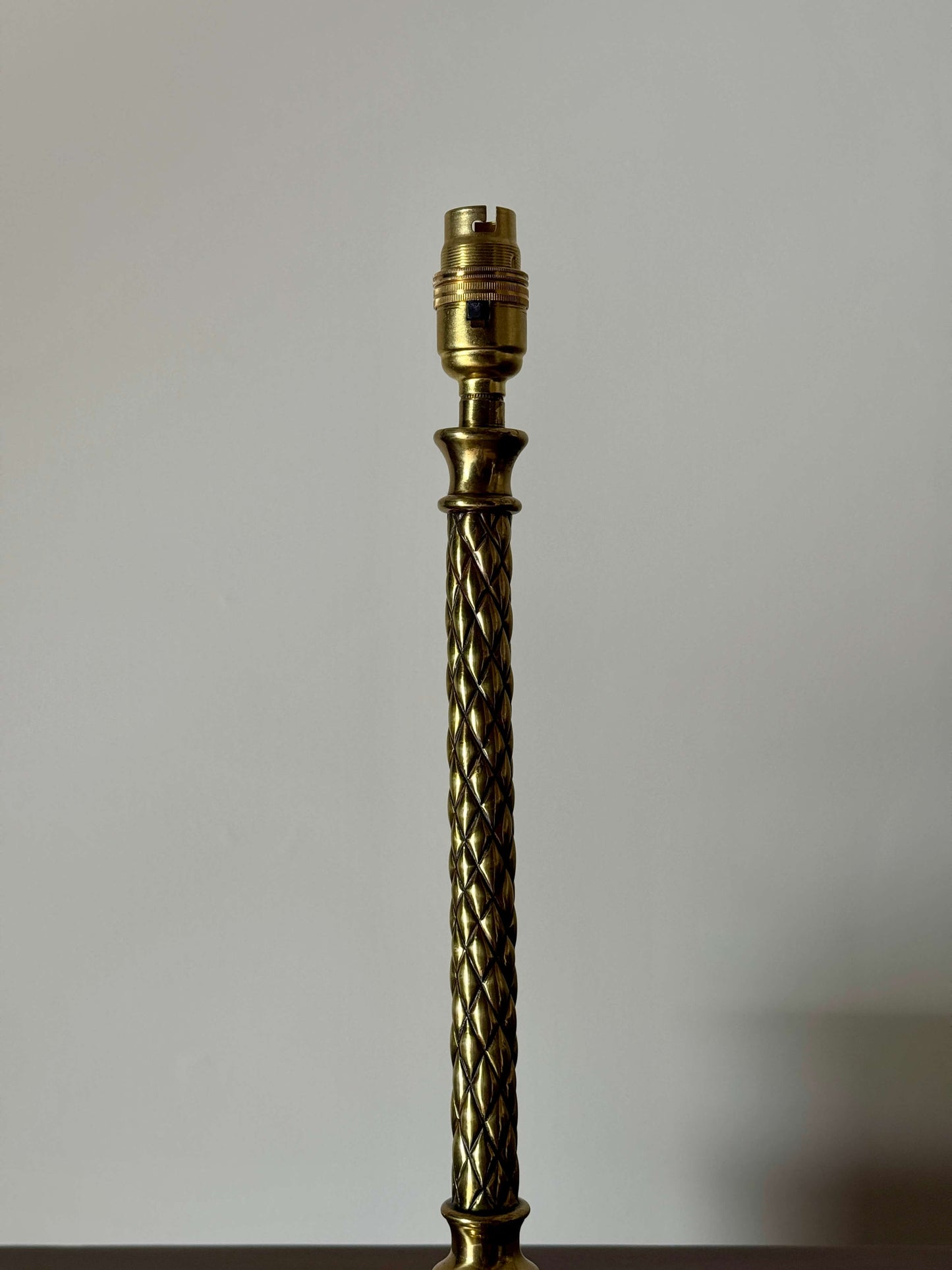 Large Art Nouveau brass lamp base