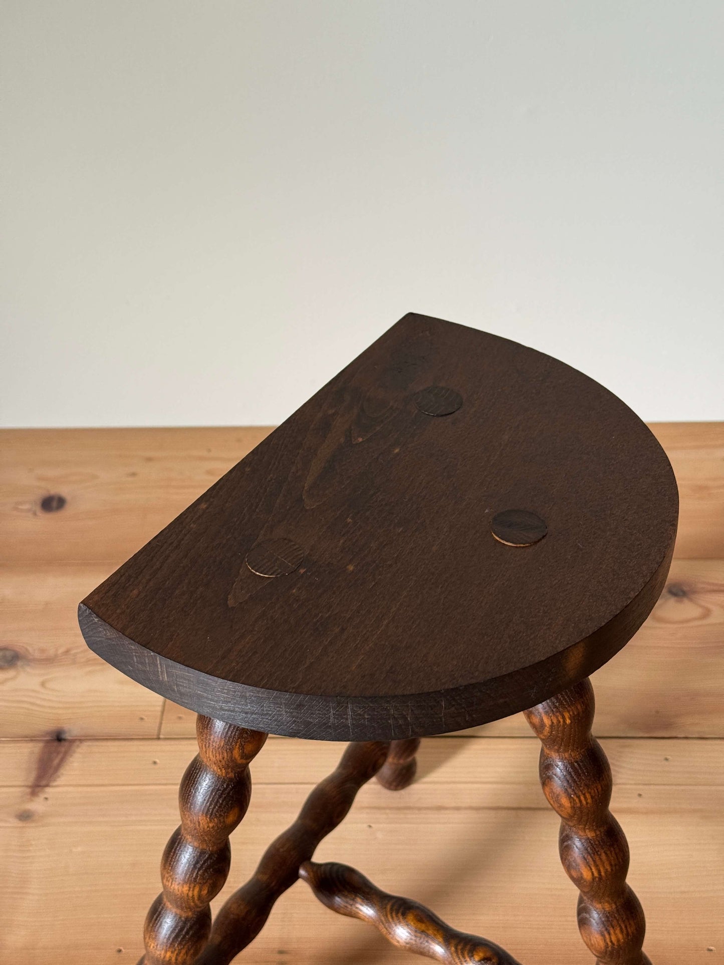 French vintage bobbin stool