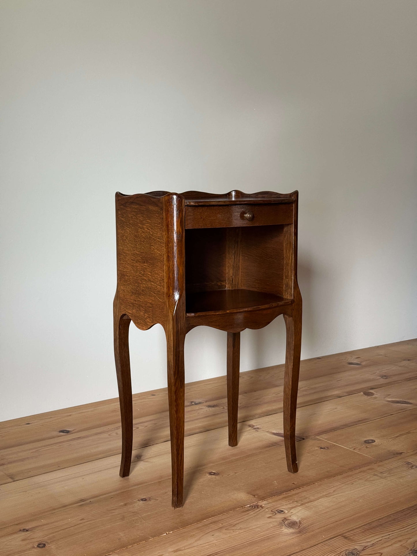 Single French bedside table with drawer