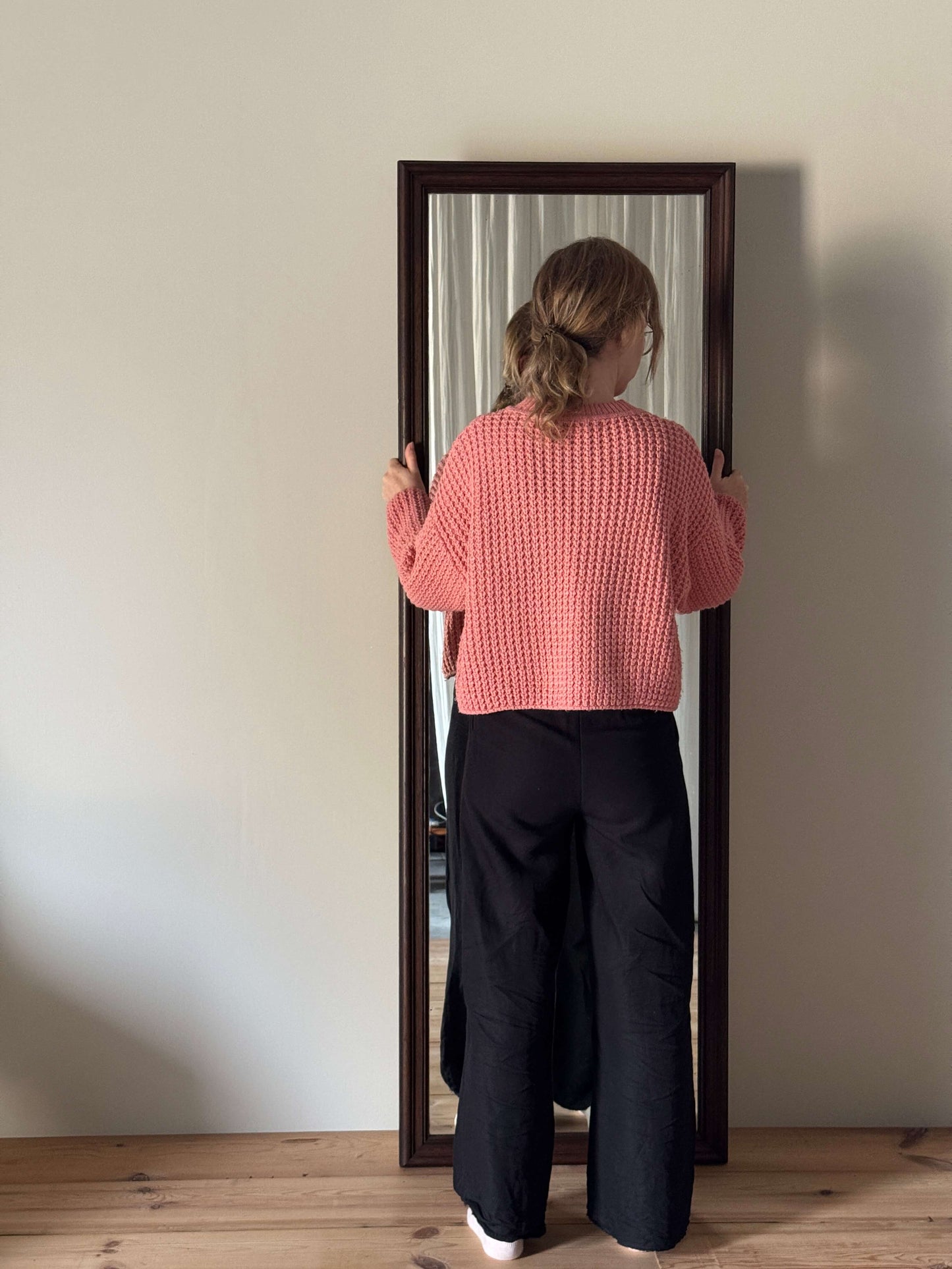 French oak vertical mirror