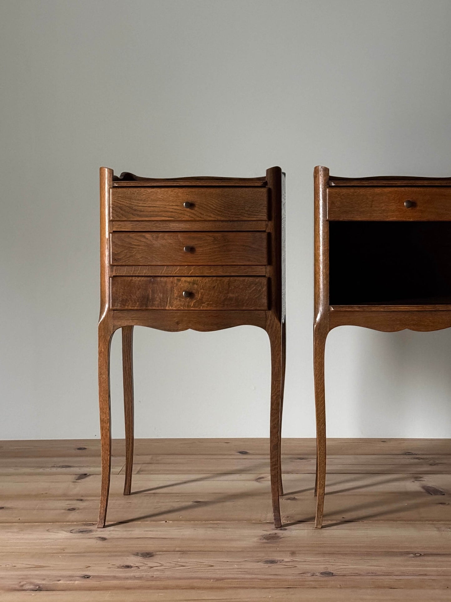 Pair of French vintage bedside tables