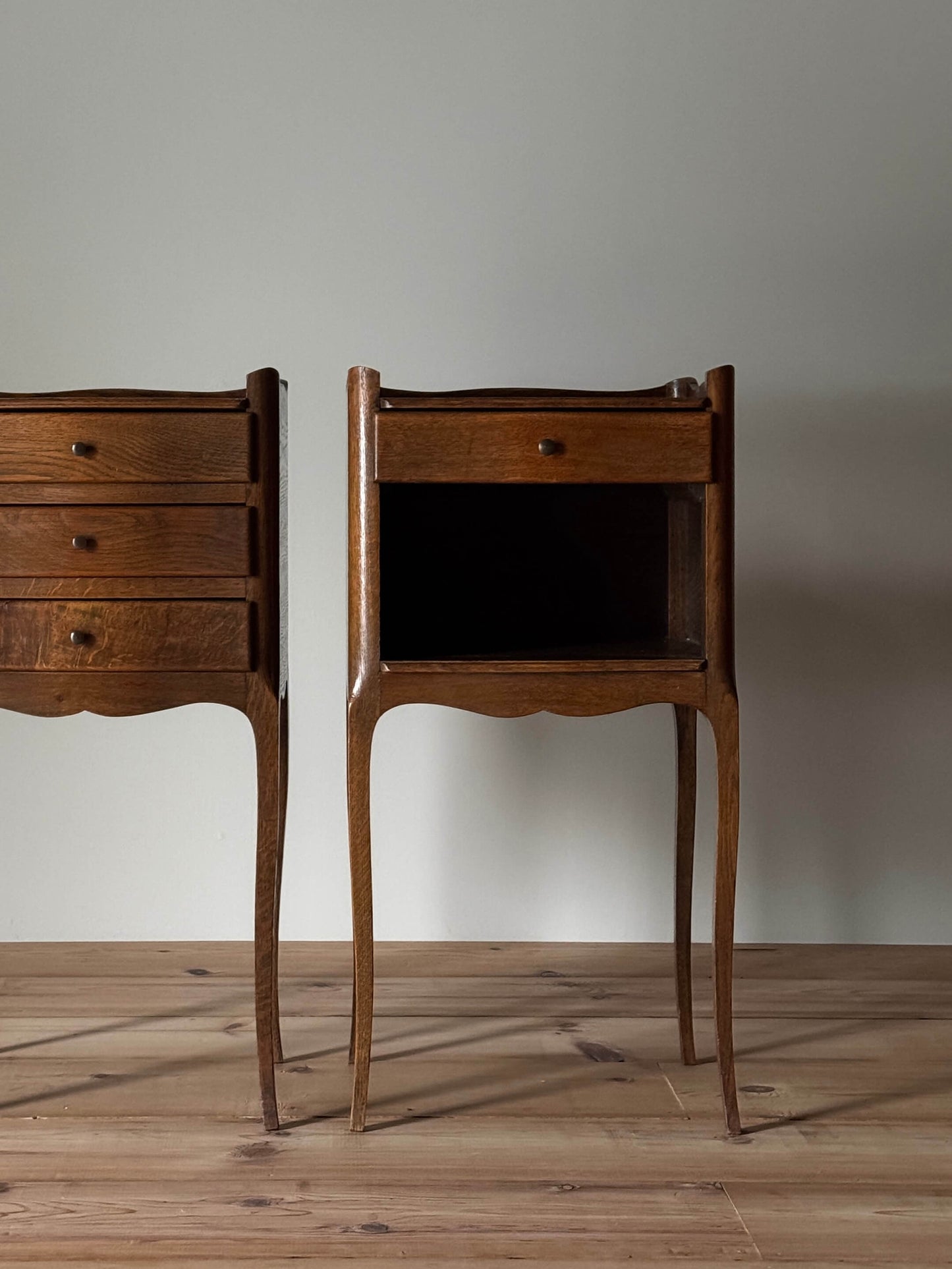 Pair of French vintage bedside tables