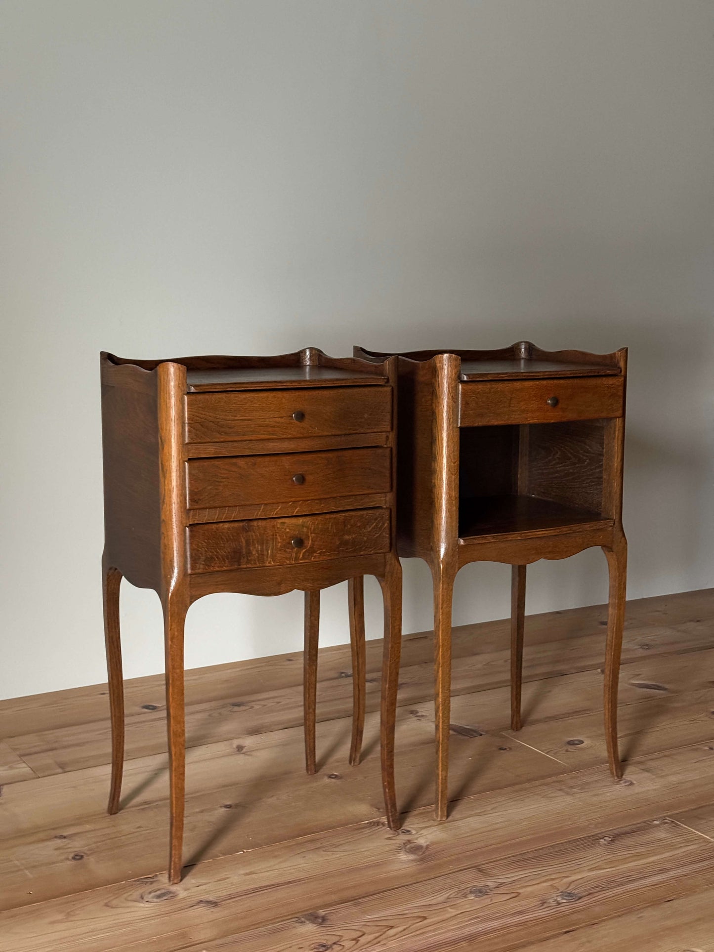 Pair of French vintage bedside tables