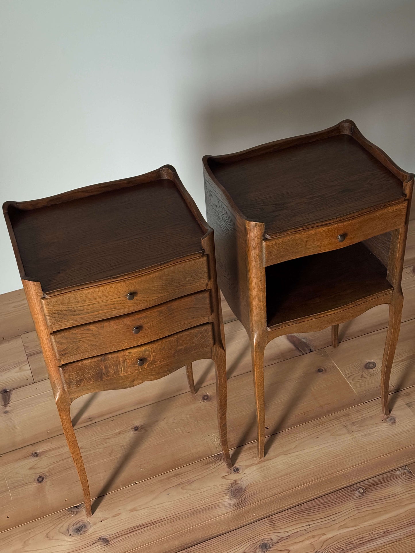 Pair of French vintage bedside tables