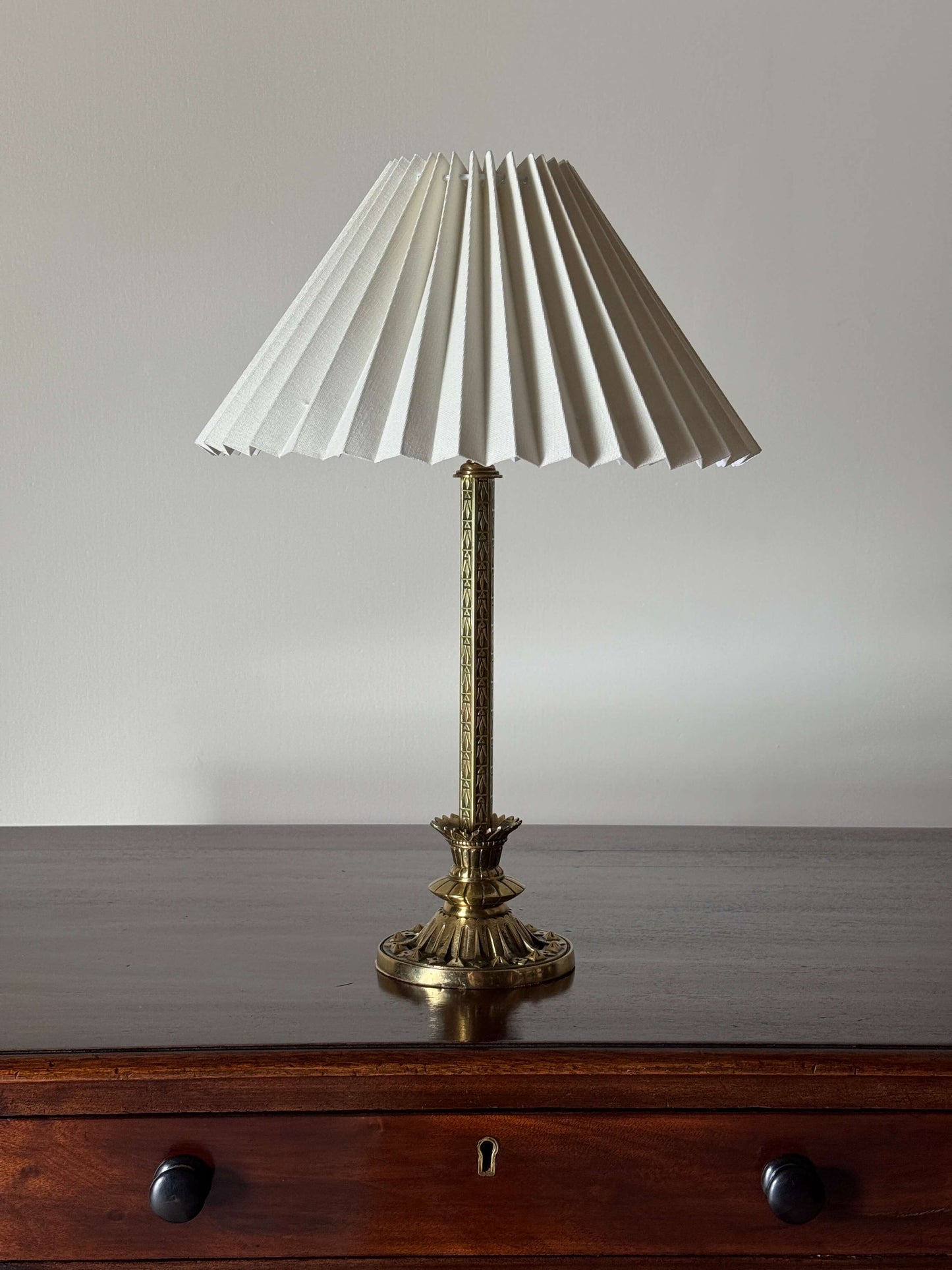 Art Nouveau brass lamp base