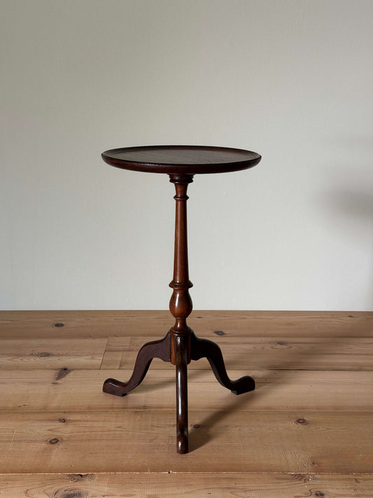 Vintage mahogany wine table on splayed legs
