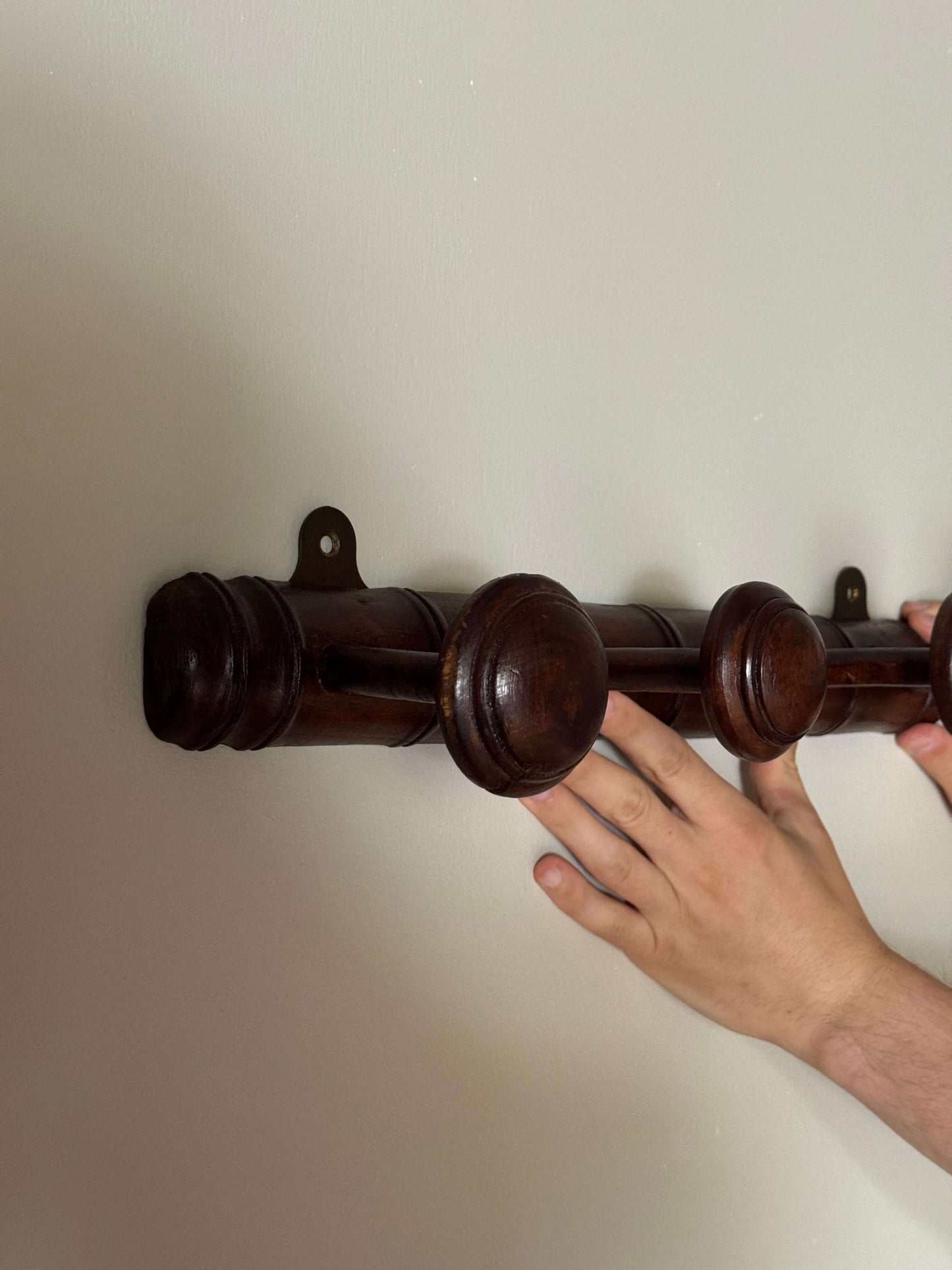 French mid-century faux bamboo coat hooks