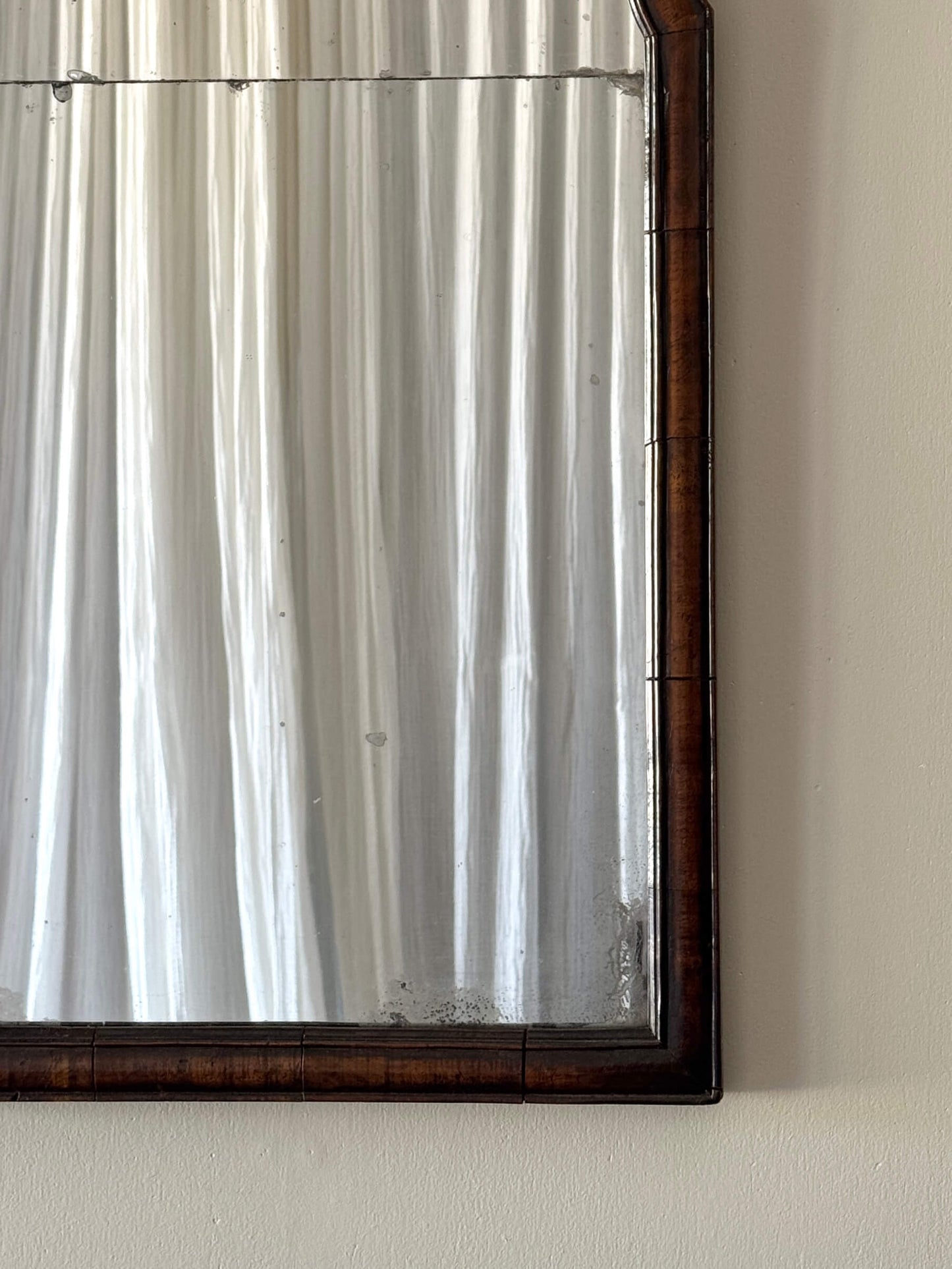 Georgian walnut cushion mirror