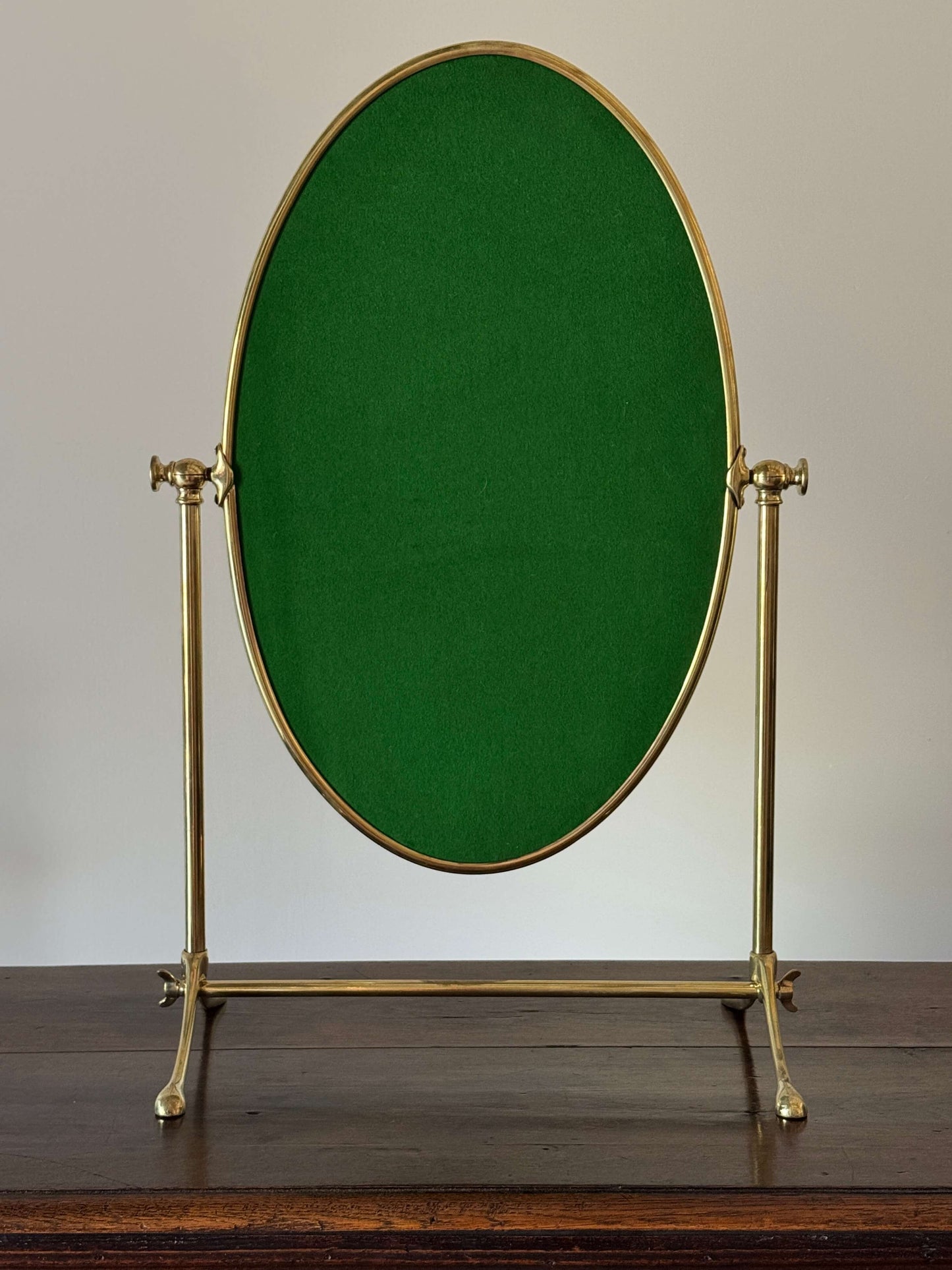 Mid-century brass table-top mirror