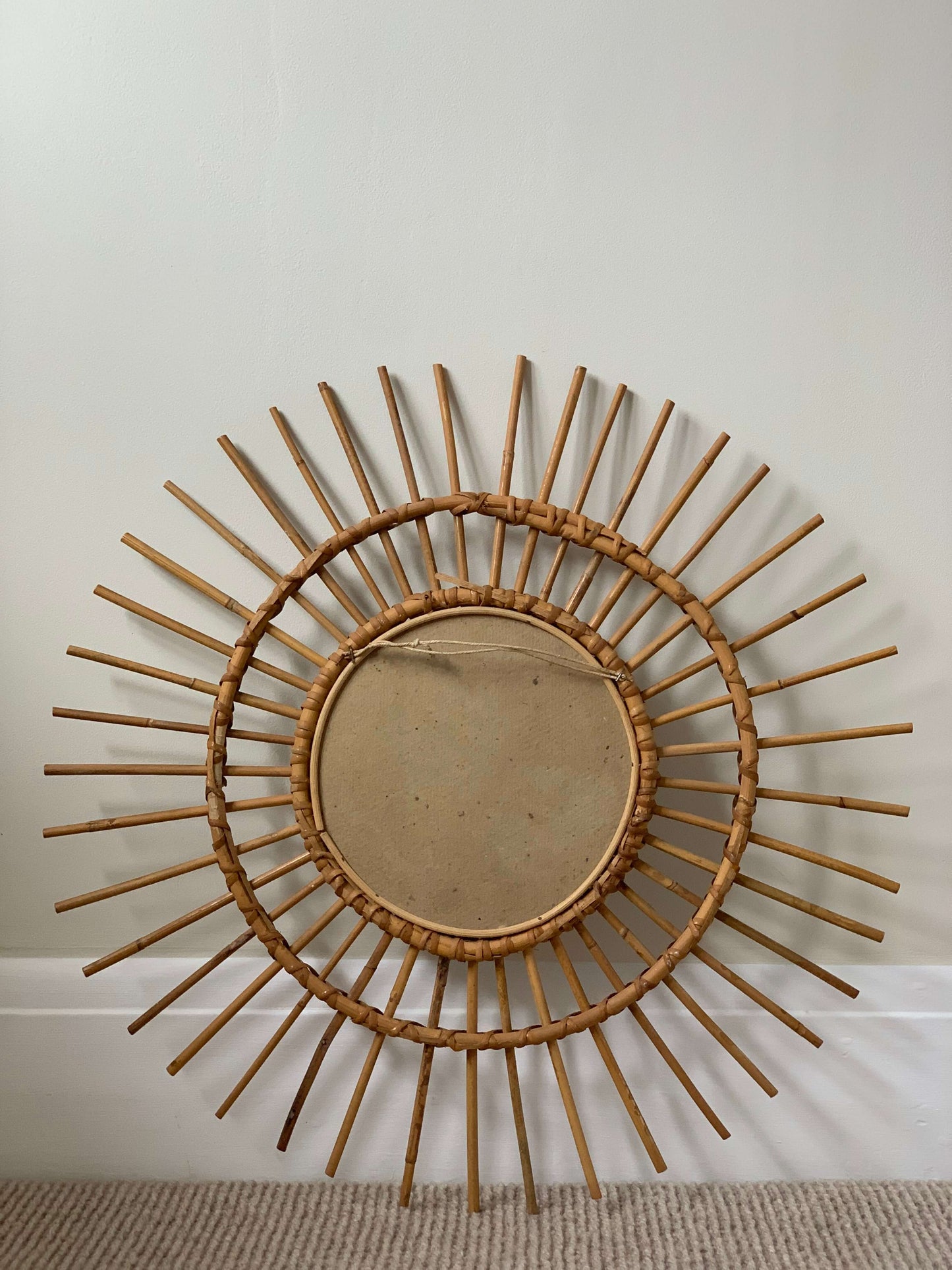 French mid-century starburst mirror