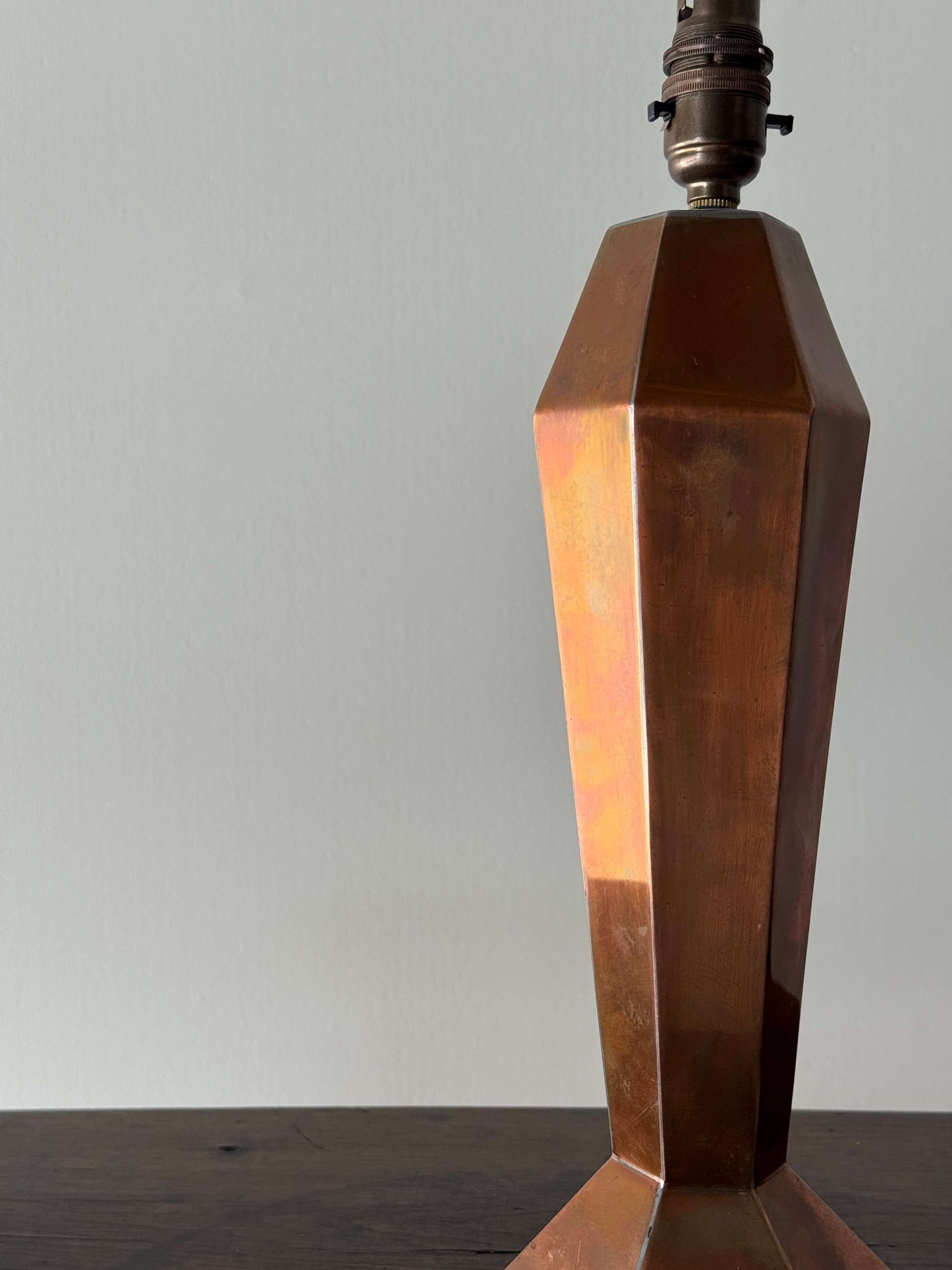 Mid-century copper table lamp