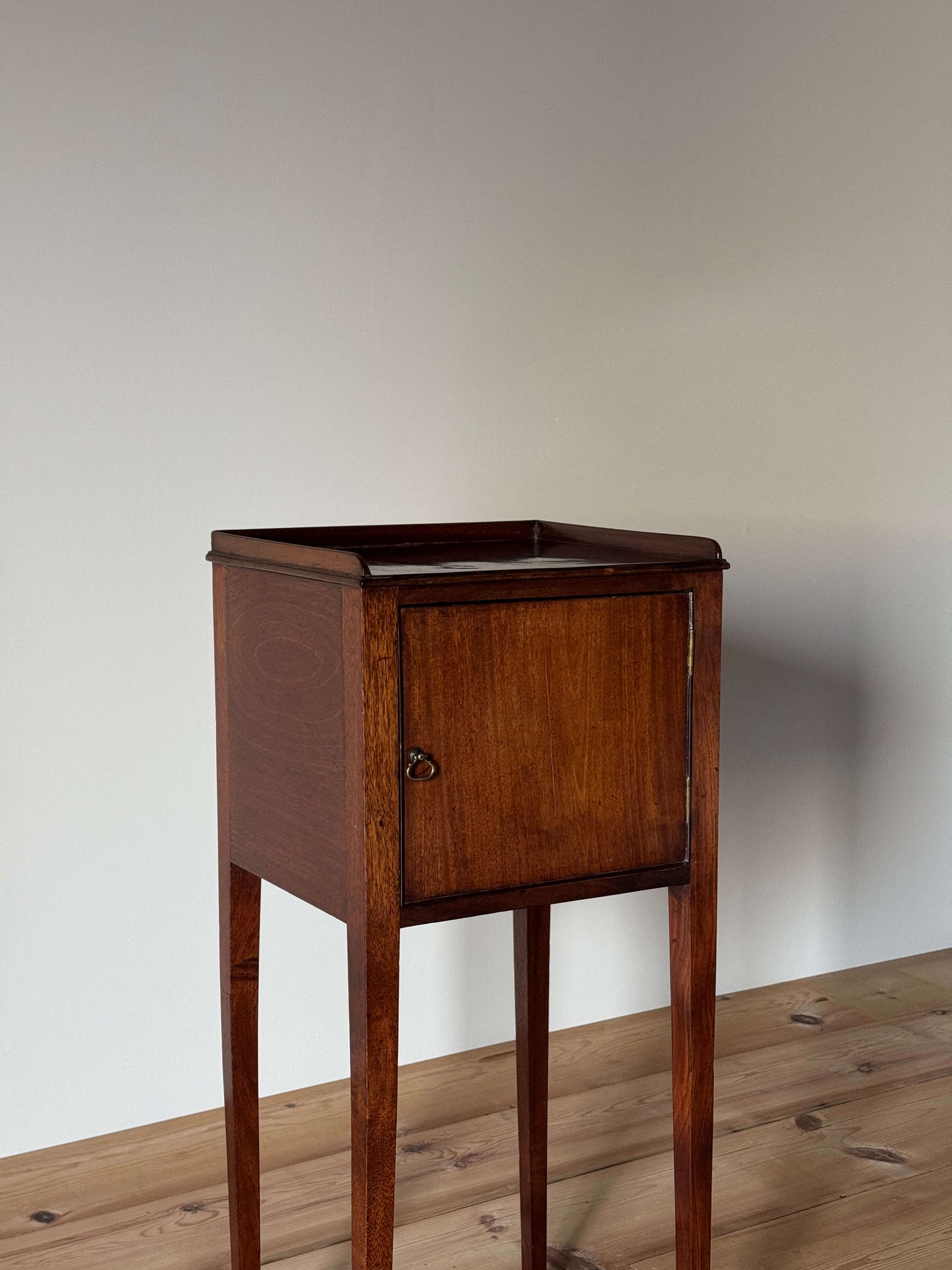 Edwardian mahogany bedside cabinet