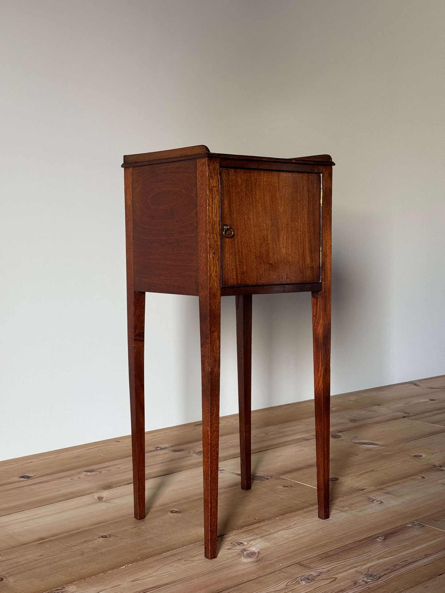 Edwardian mahogany bedside cabinet