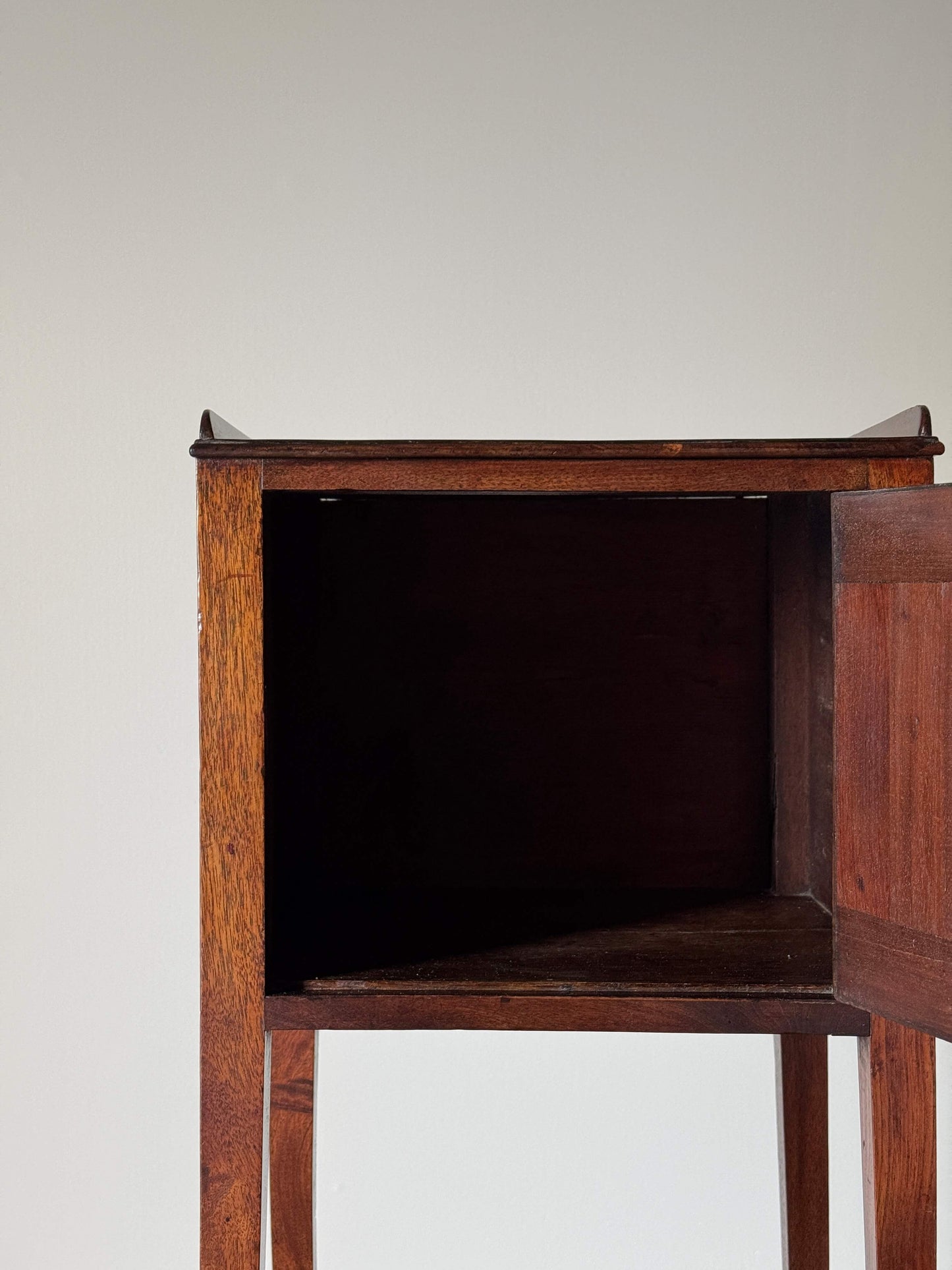 Edwardian mahogany bedside cabinet