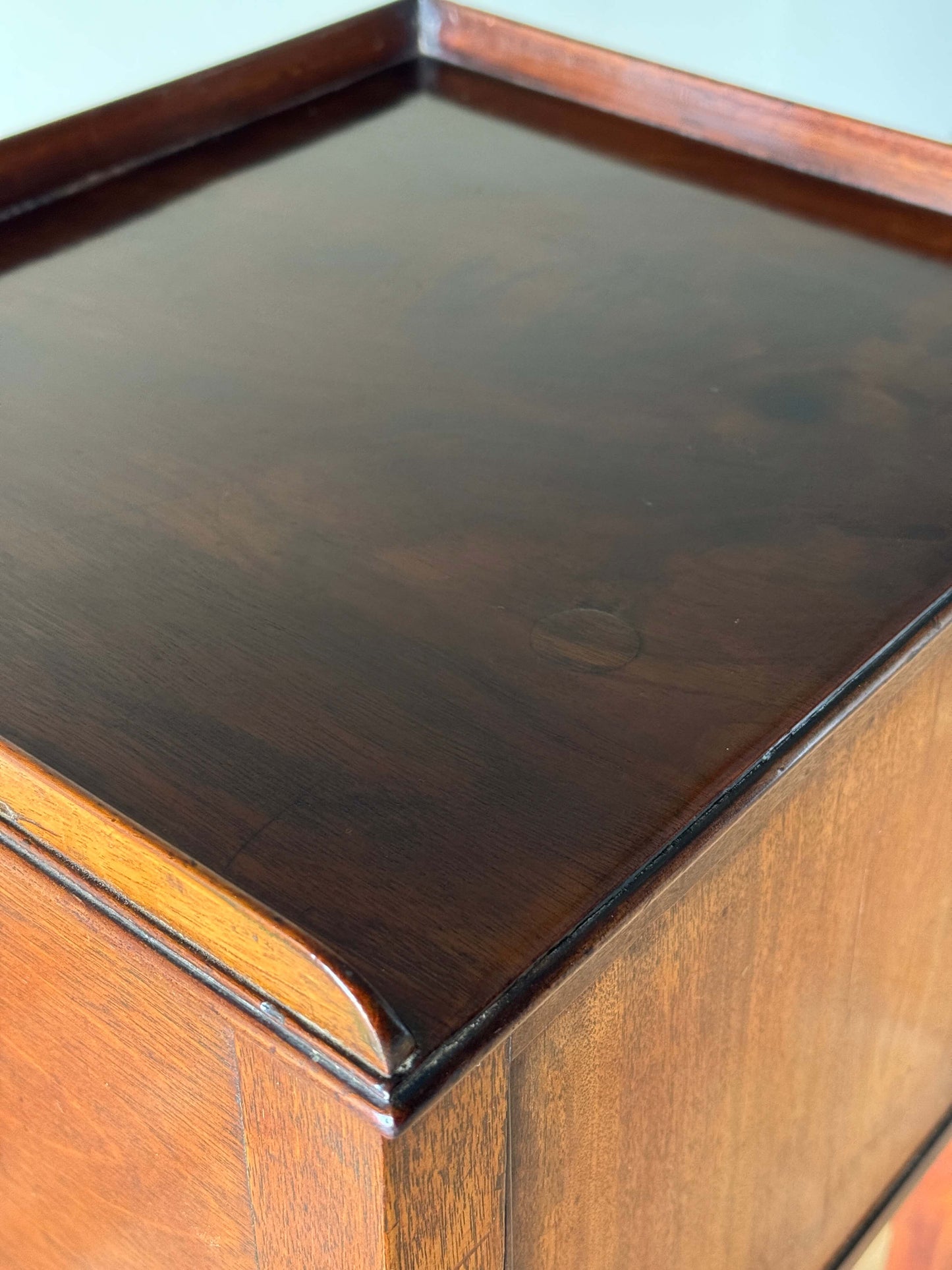 Edwardian mahogany bedside cabinet