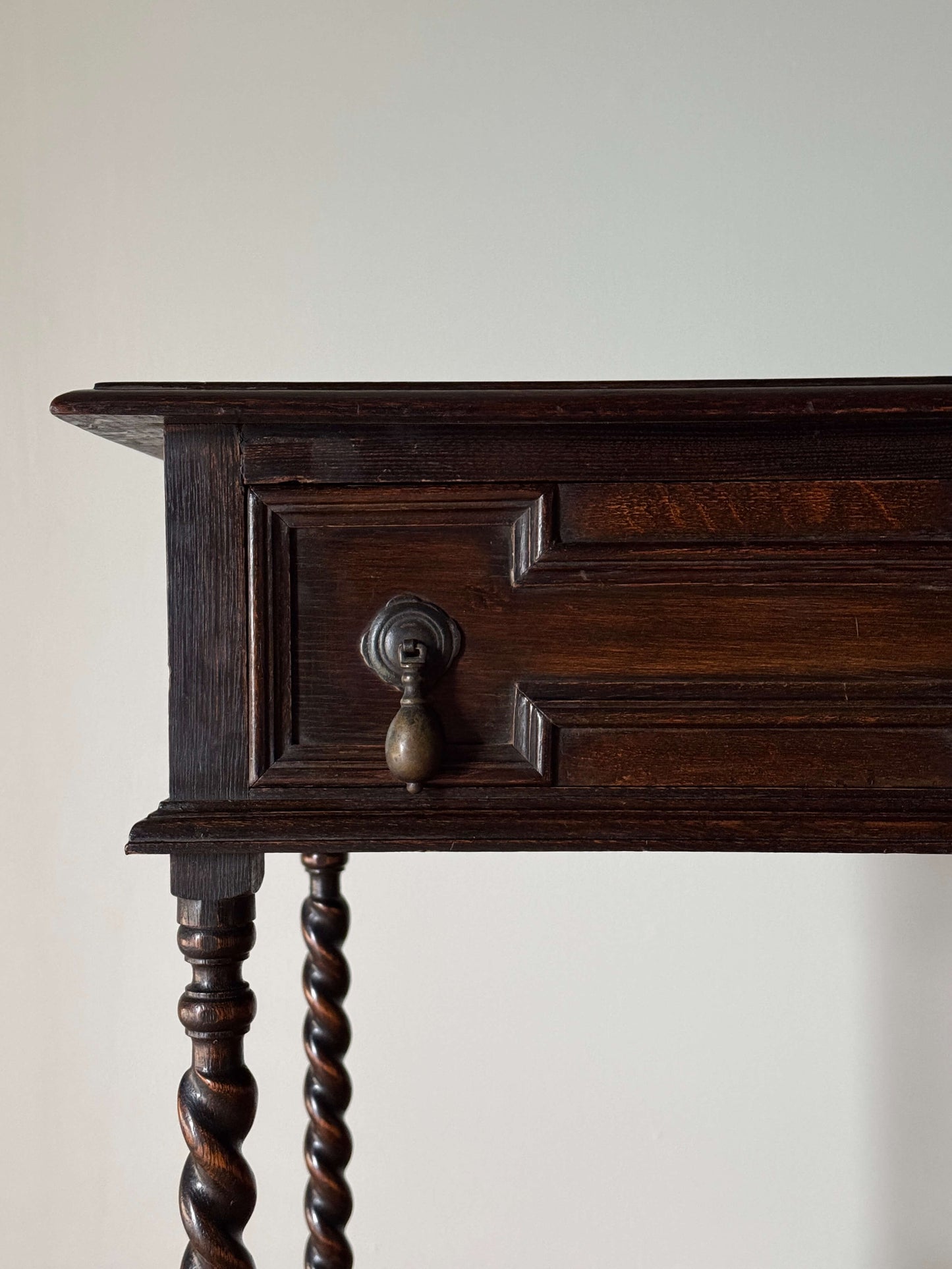 Antique Jacobean revival oak console table