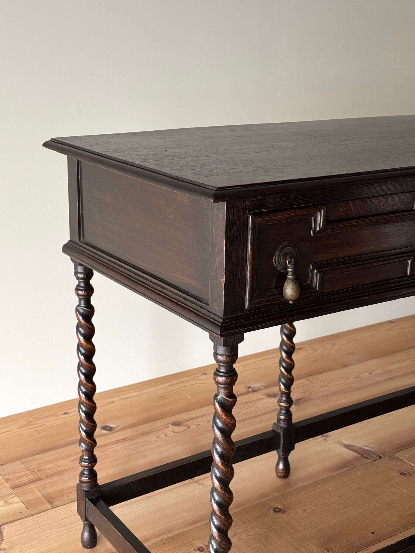 Antique Jacobean revival oak console table