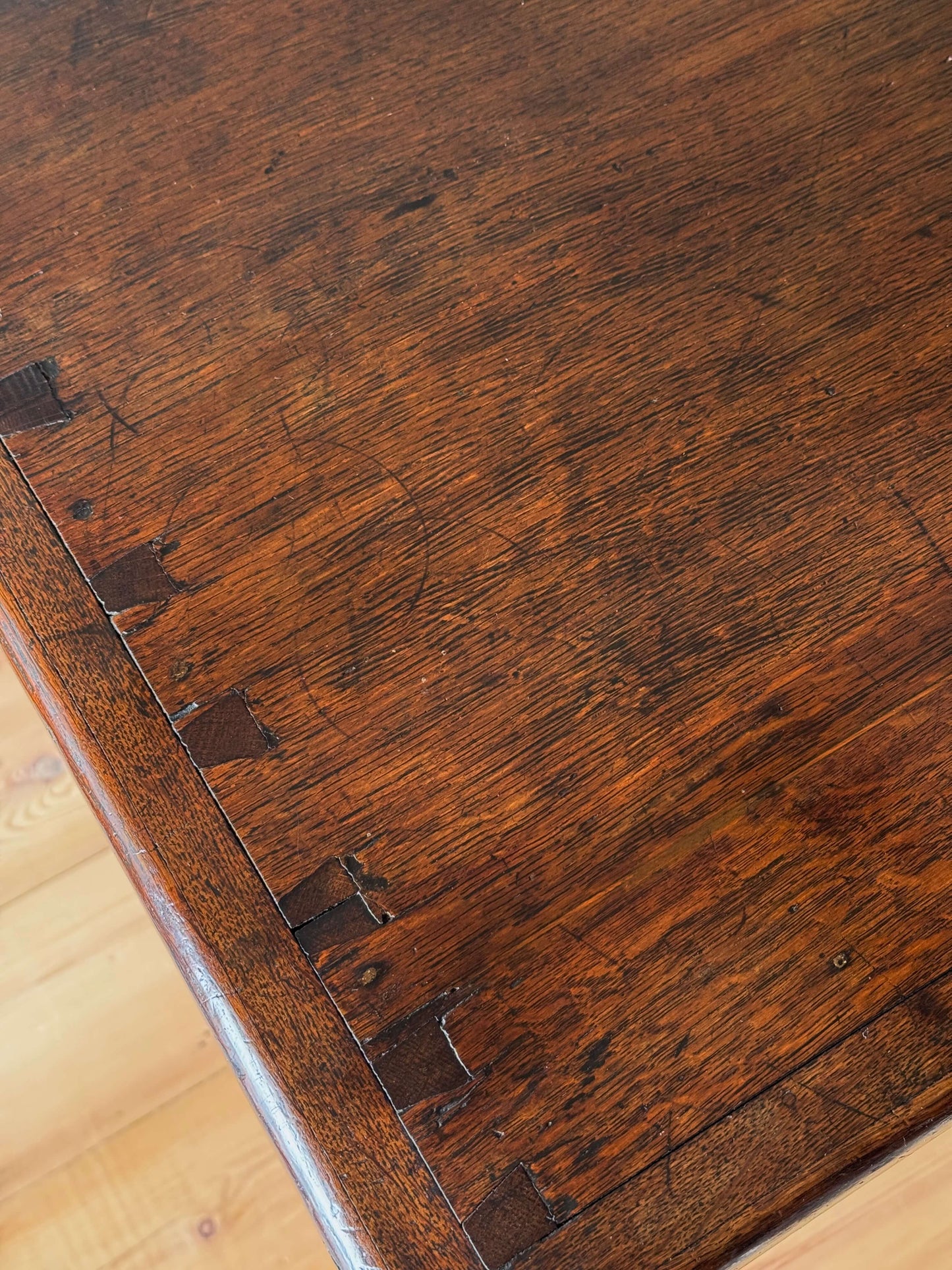 Georgian chest of drawers on bun feet