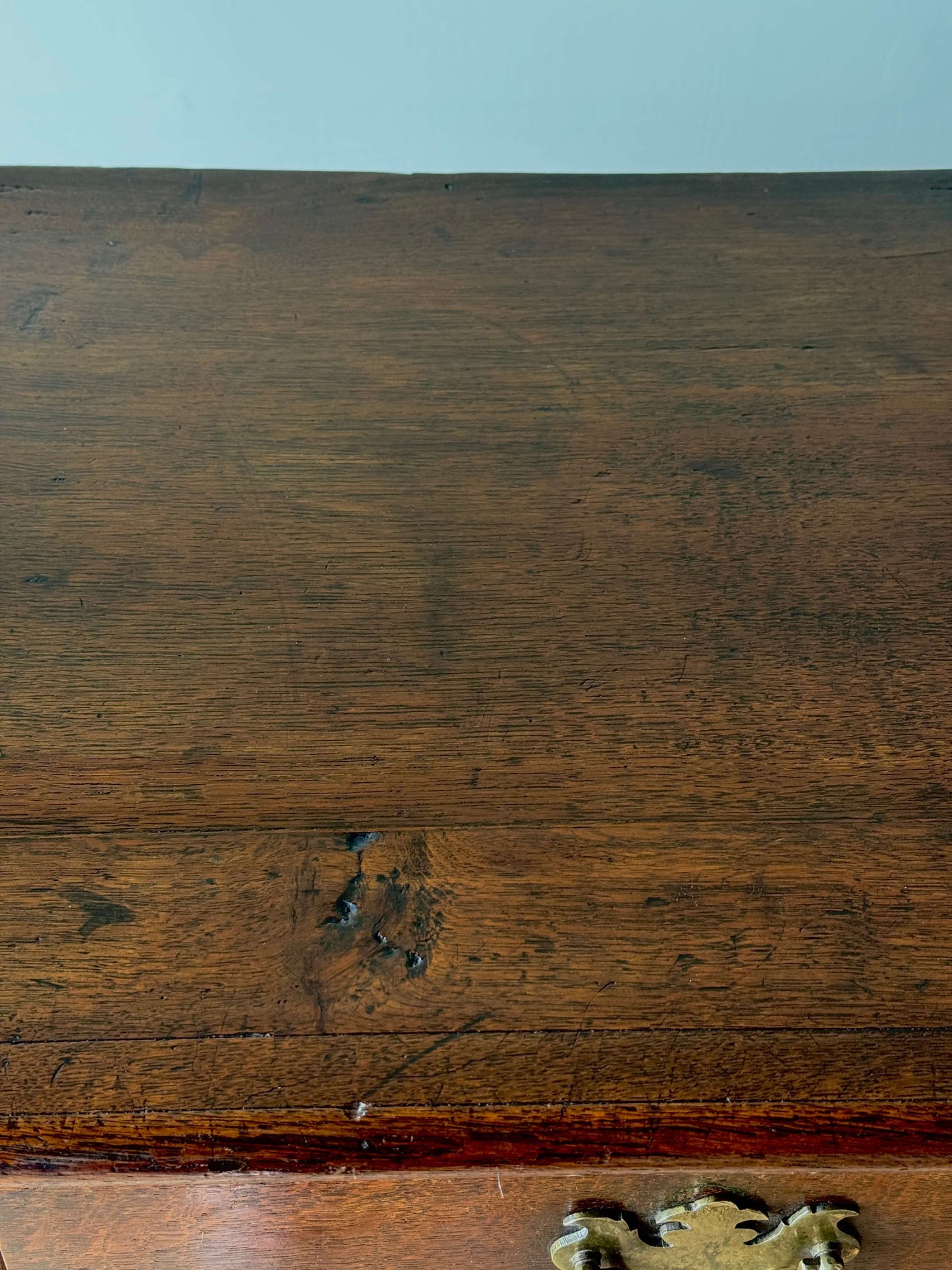 Georgian chest of drawers on bun feet