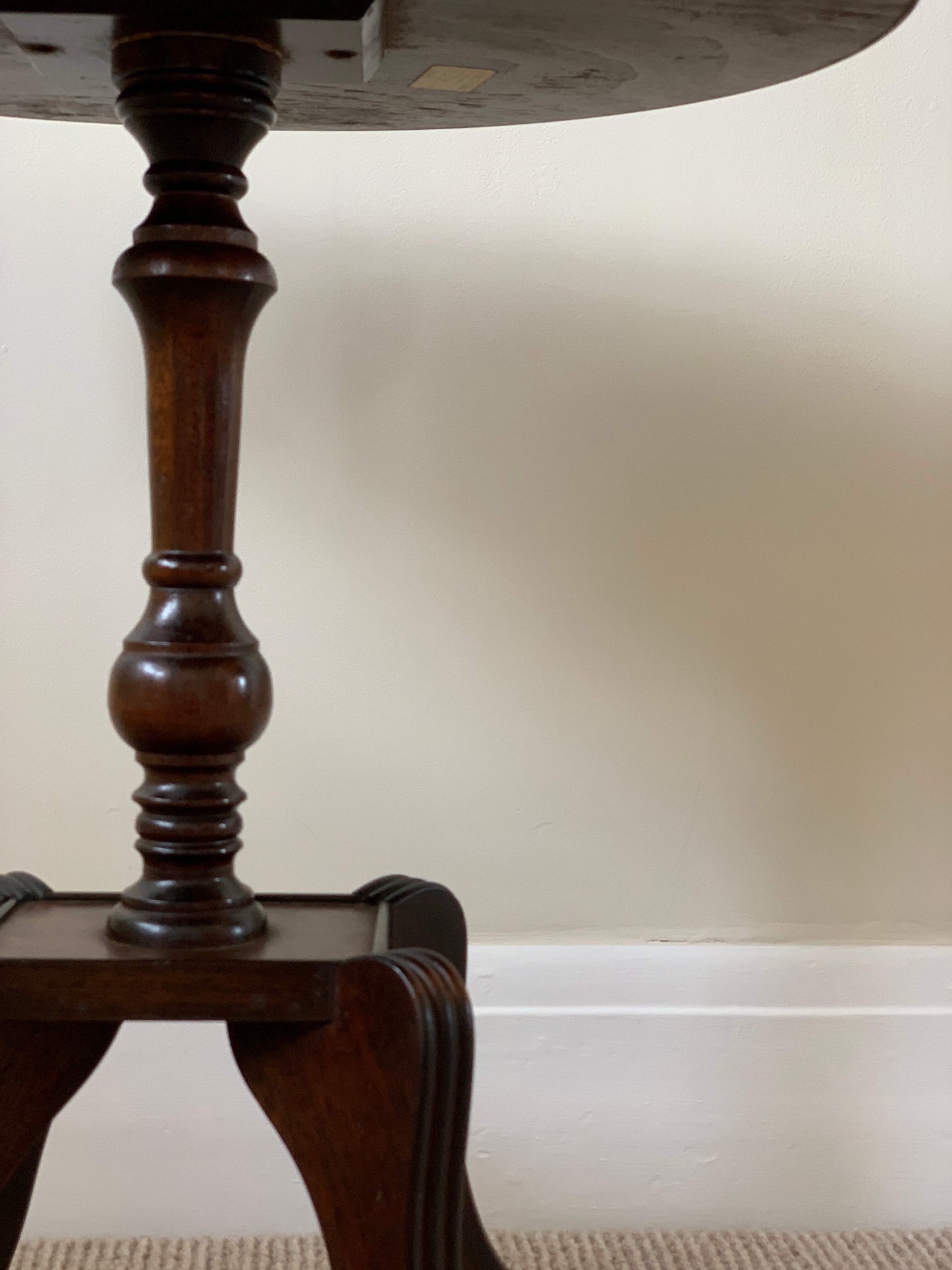 Vintage scallop-edged side table