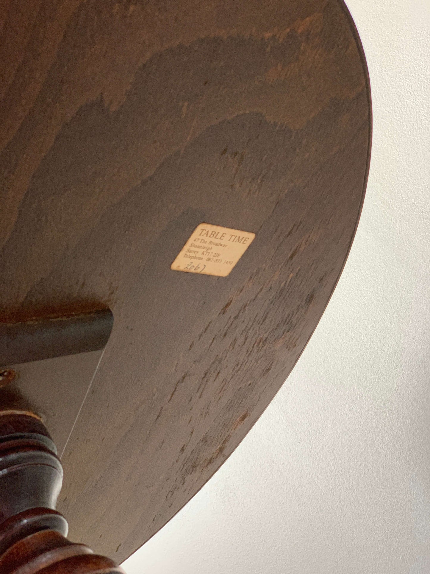 Vintage scallop-edged side table