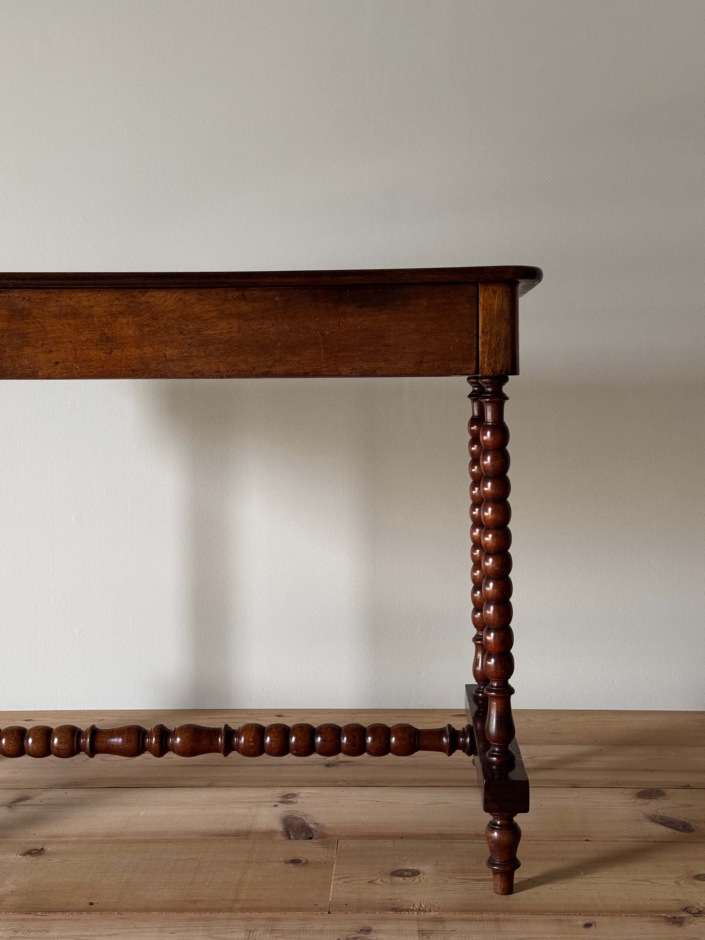 Victorian bobbin console table with drawer
