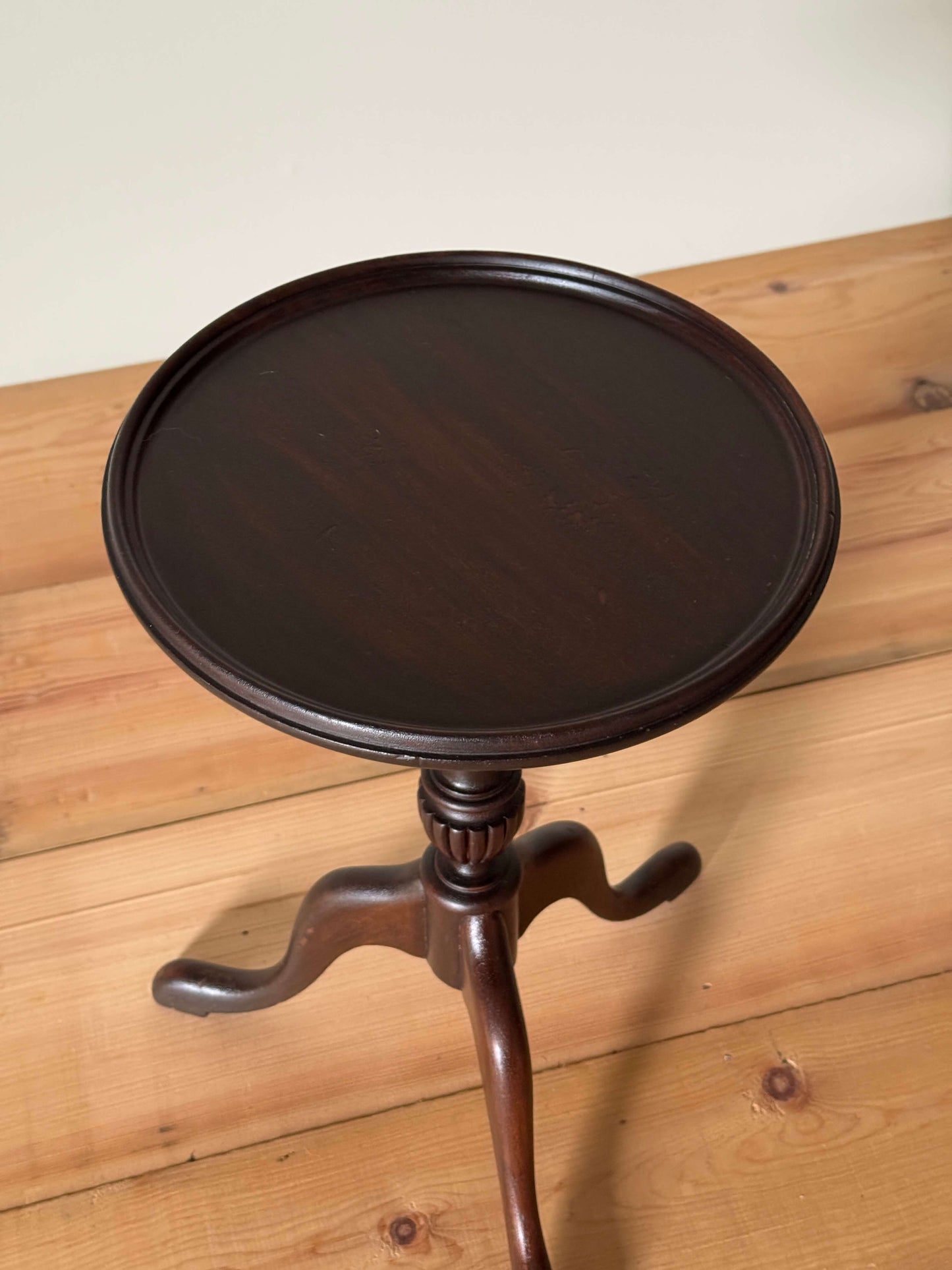 Small vintage wine table on splayed legs