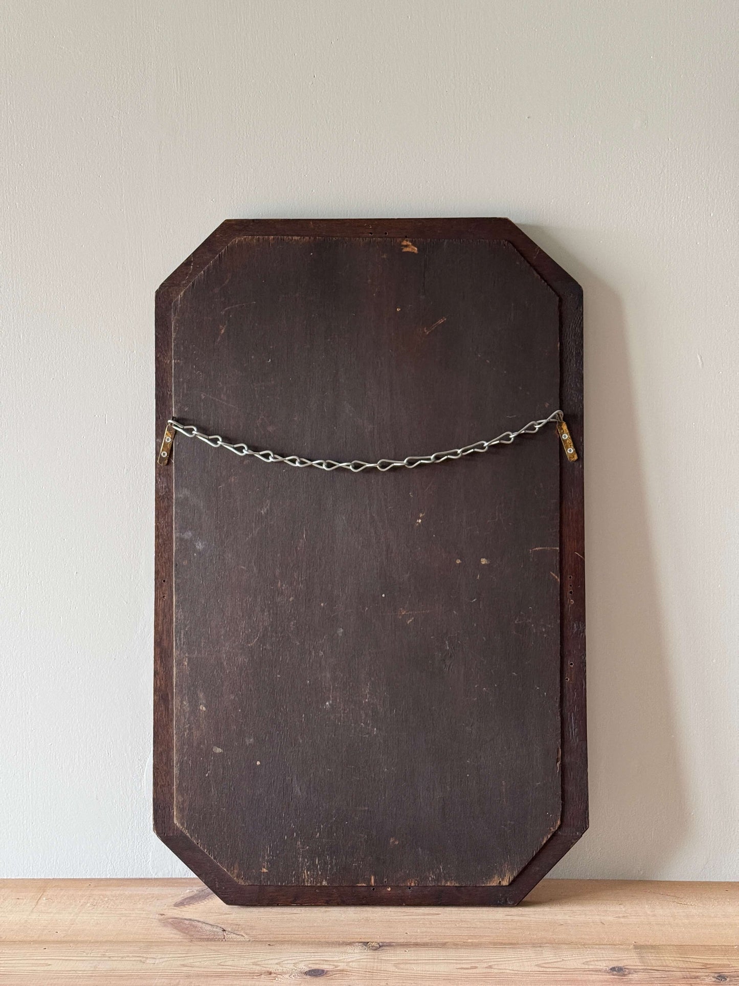 Oak framed Edwardian mirror
