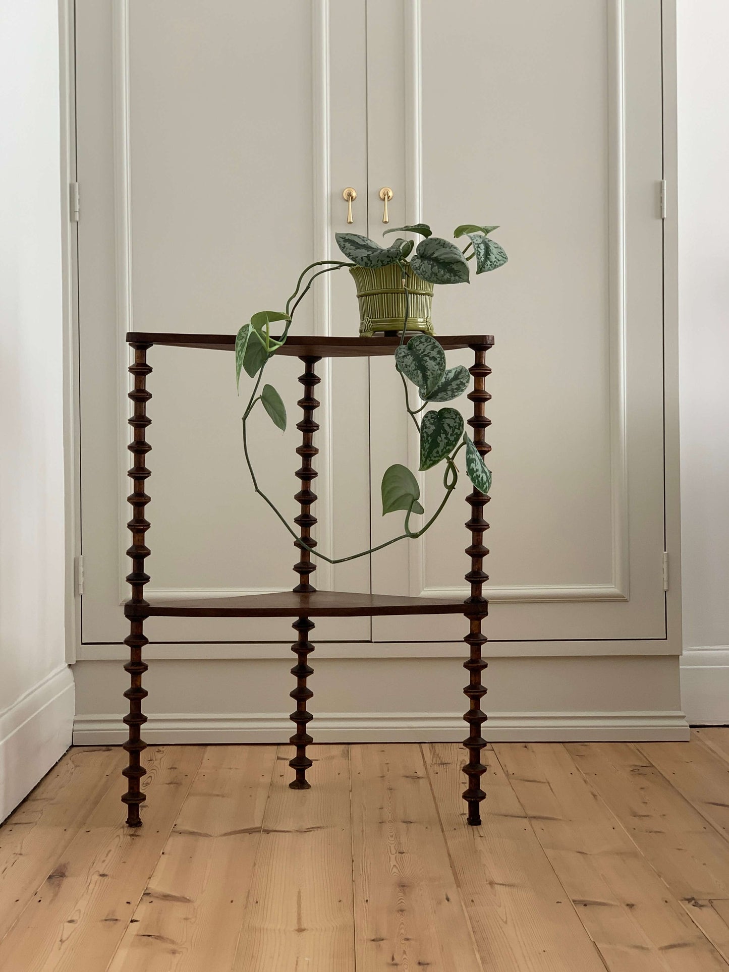 French antique folk corner unit