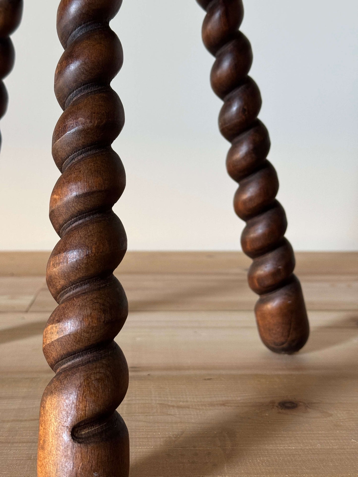 French vintage twisted stool