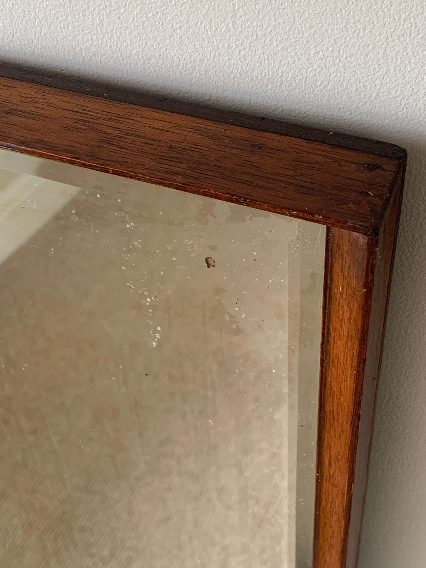 Antique floor length bevelled mirror