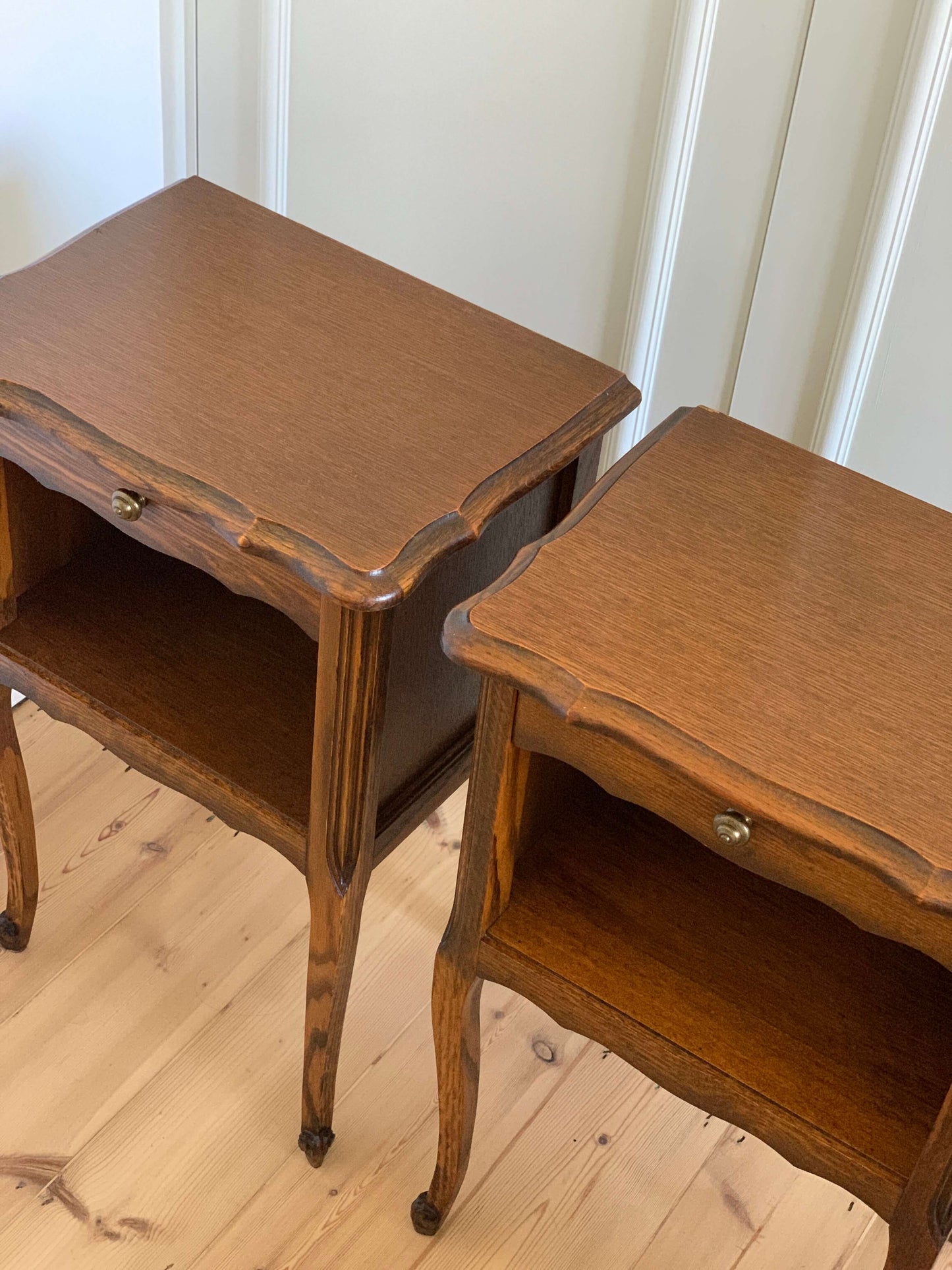 Pair of French vintage bedside tables