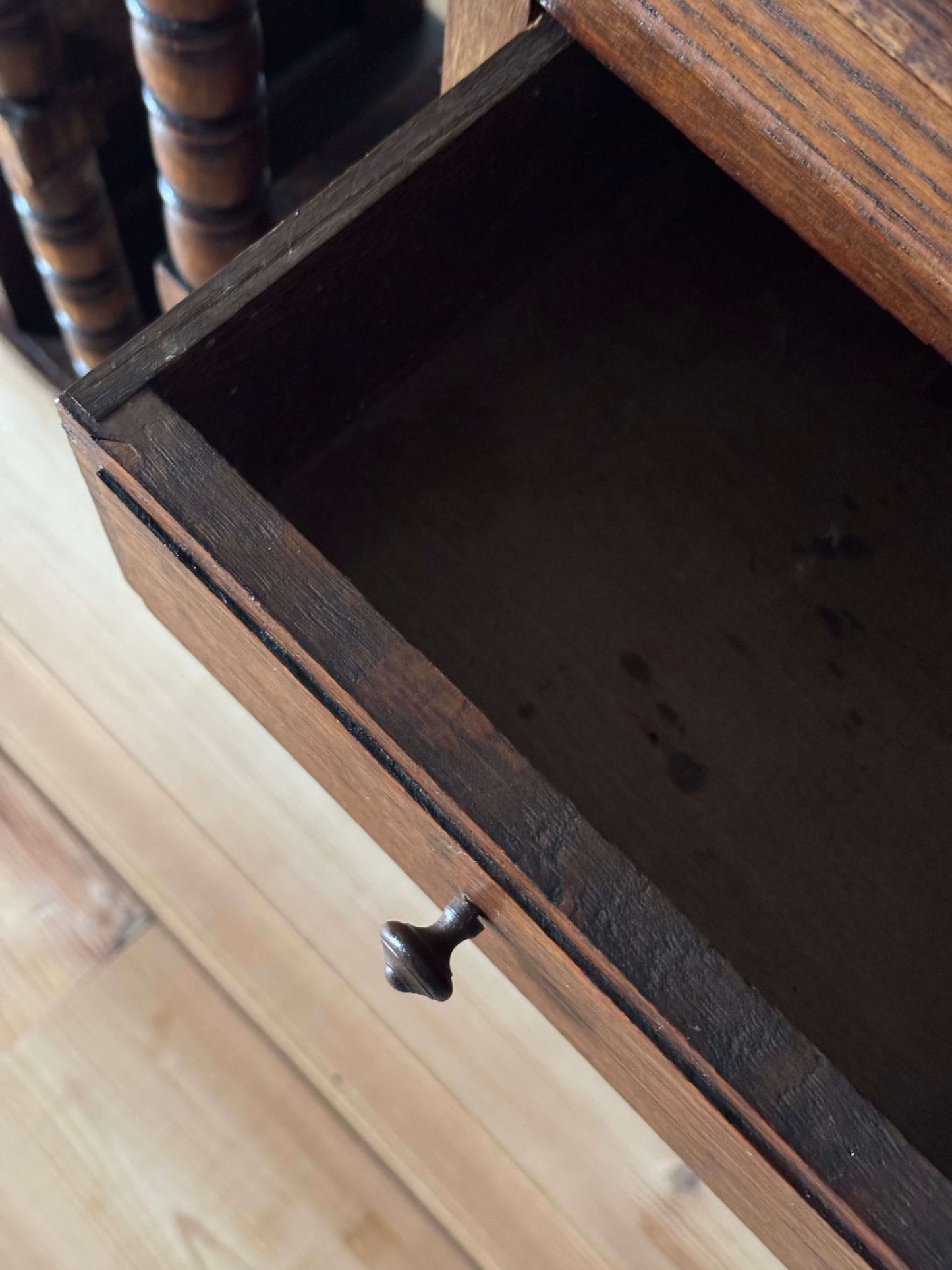 Pair of French vintage bobbin bedside tables