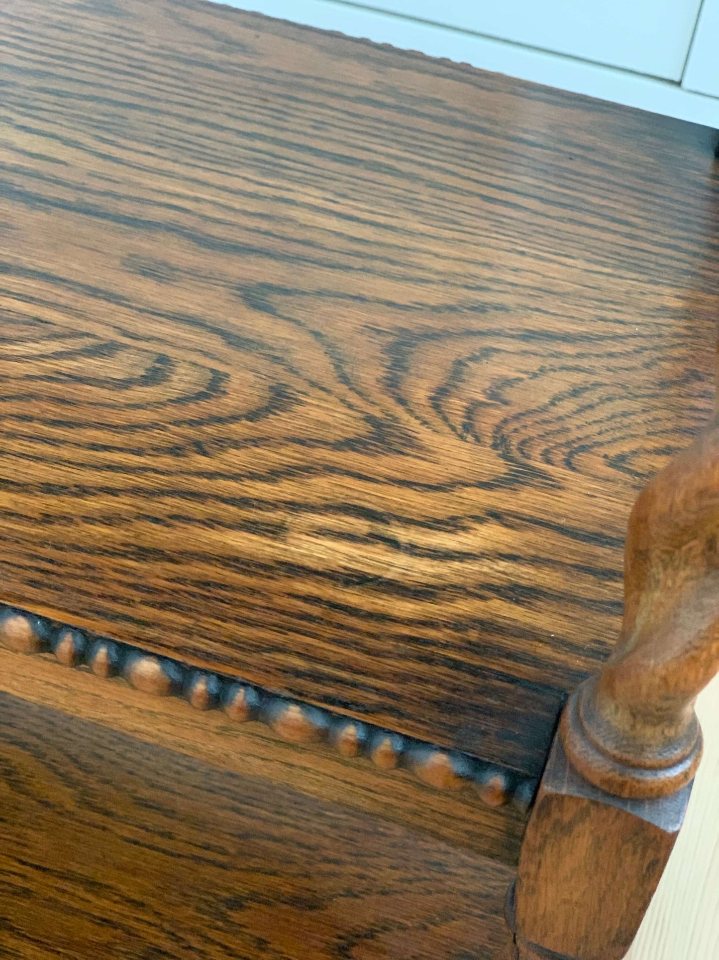 Antique three-tiered barley twist table
