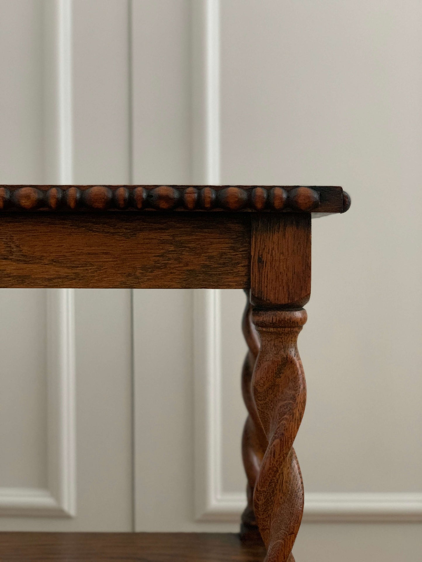 Antique three-tiered barley twist table