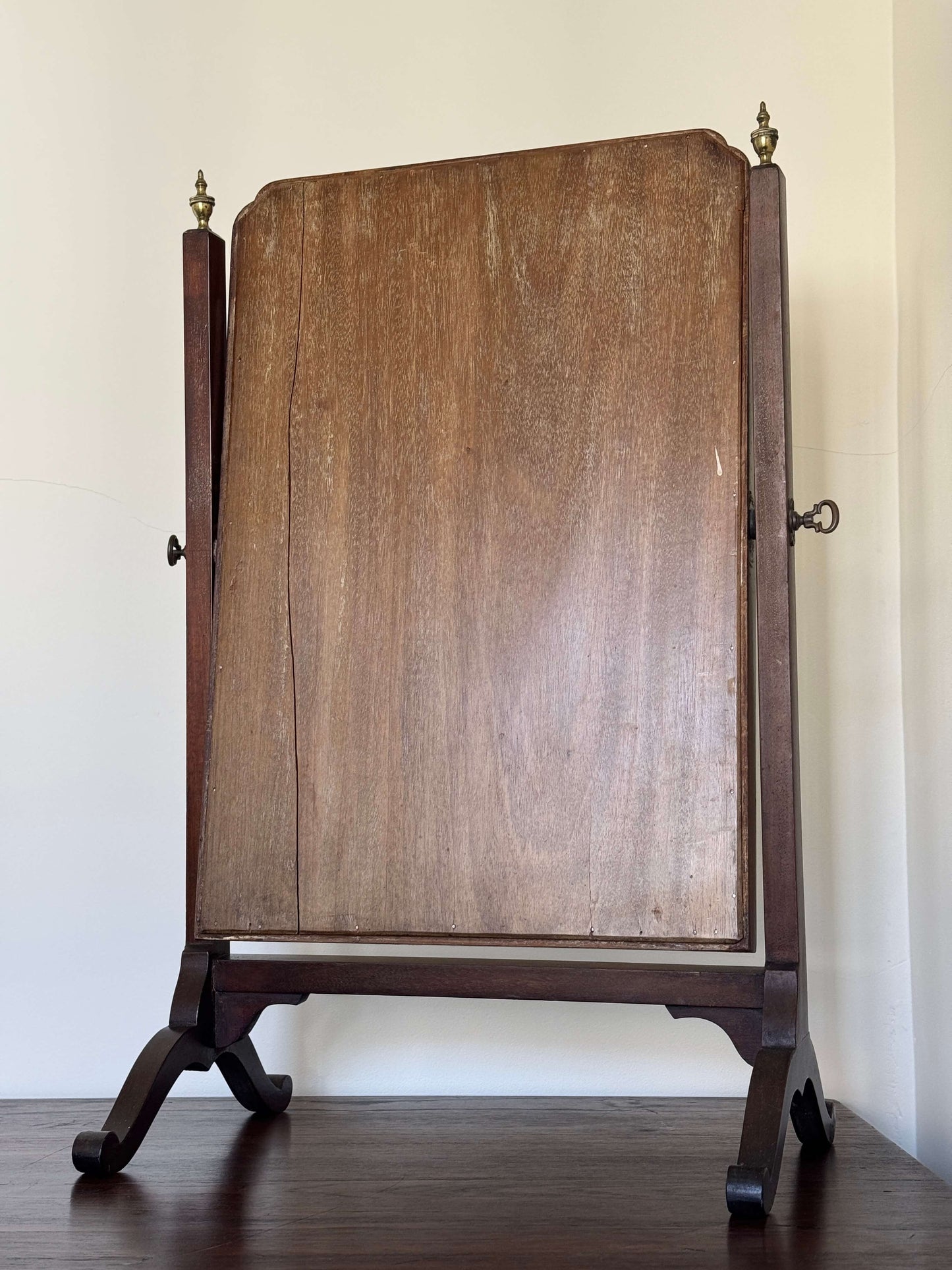 Antique reeded table-top mirror