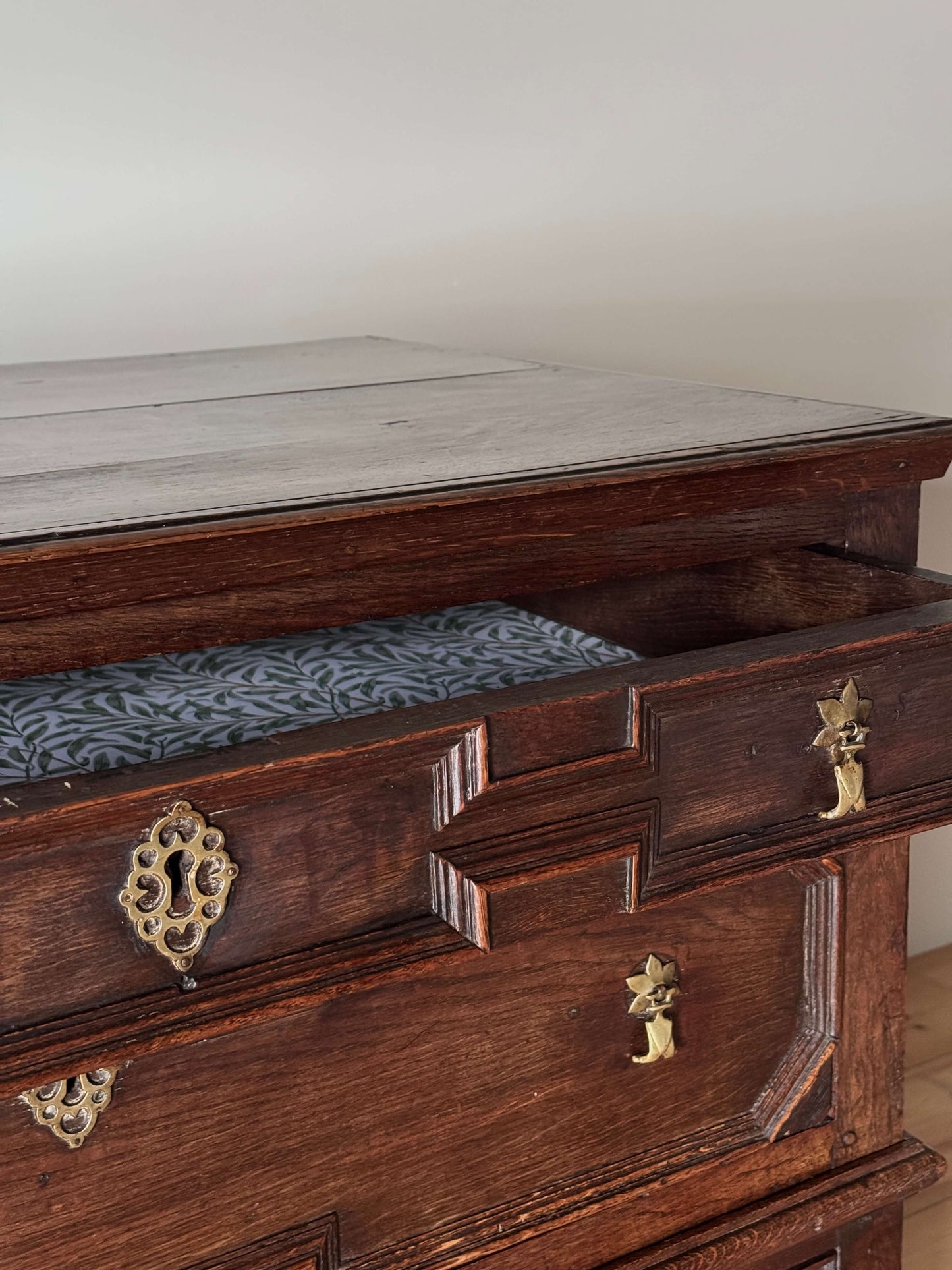 17th century antique oak chest of drawers