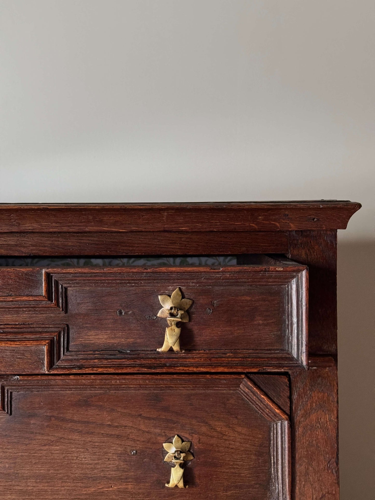 17th century antique oak chest of drawers