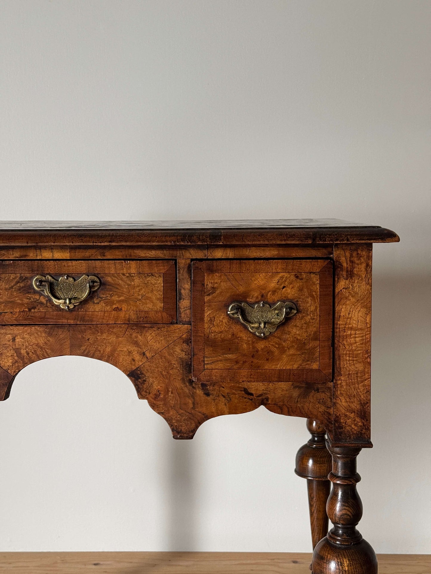 Antique walnut side table