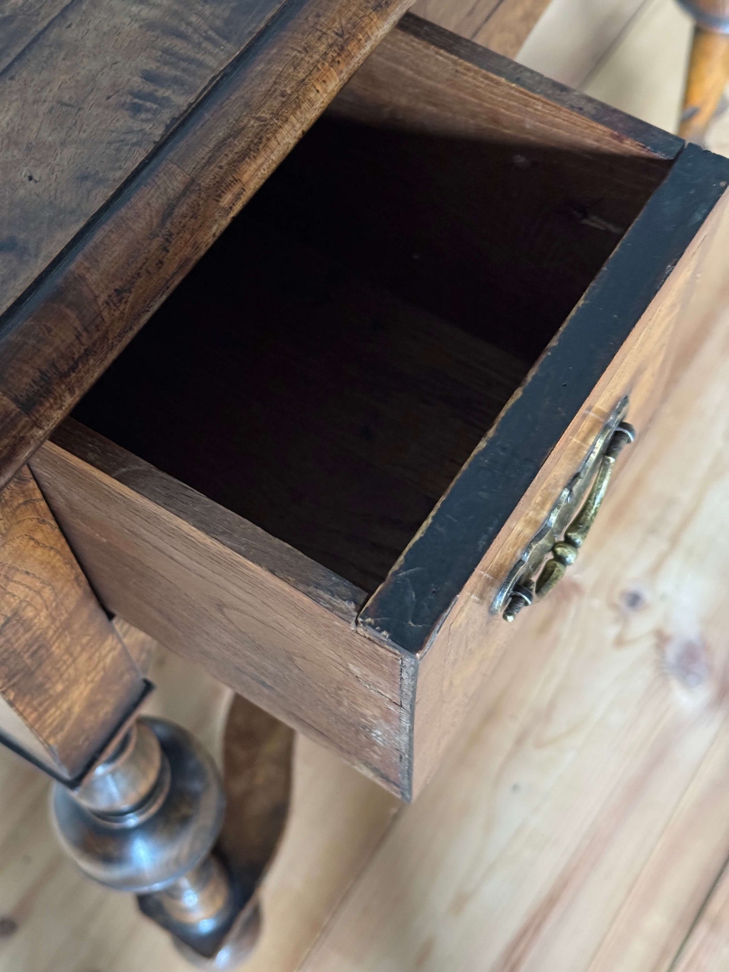 Antique walnut side table