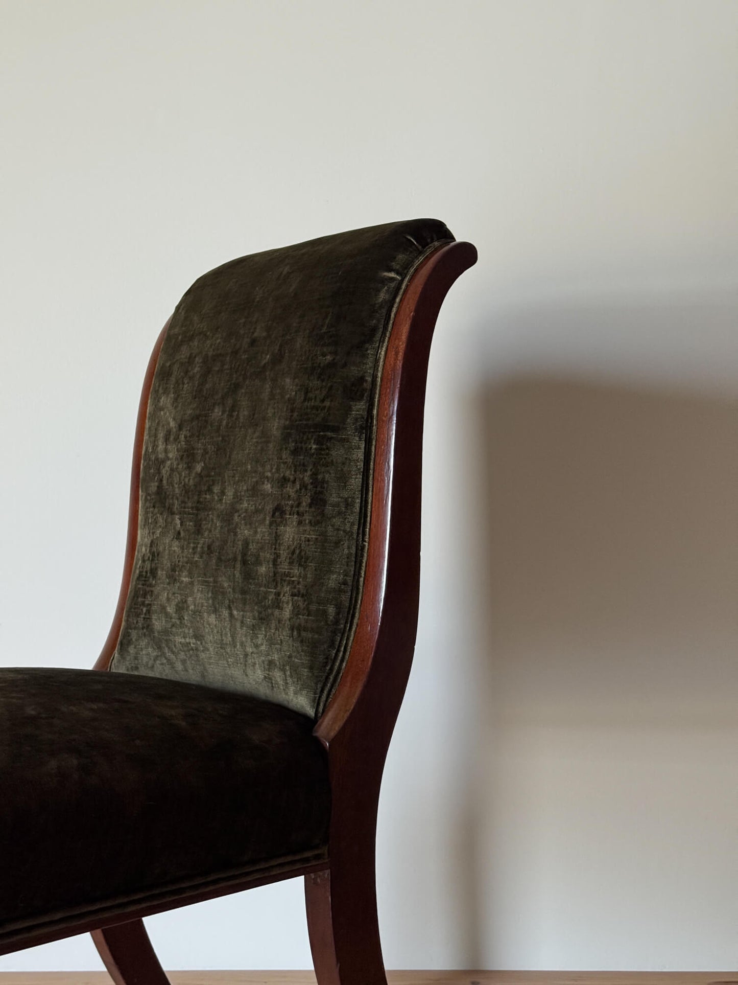 Antique occasional chair raised on barley twist legs