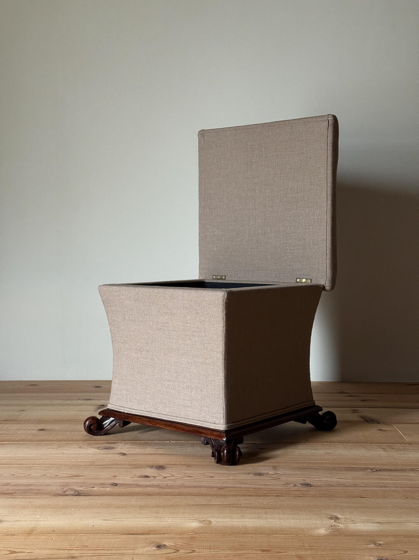 Antique Victorian rosewood upholstered stool