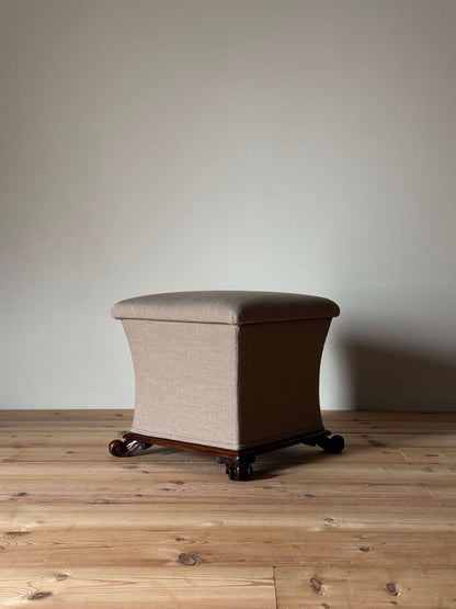 Antique Victorian rosewood upholstered stool